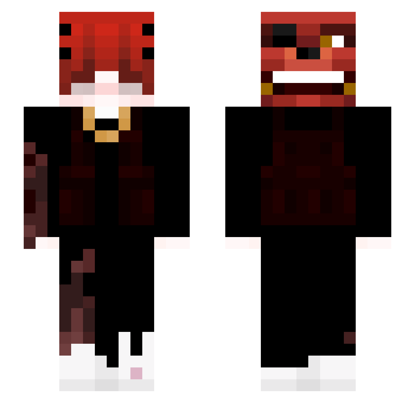 Innovational Minecraft skin, front and back view