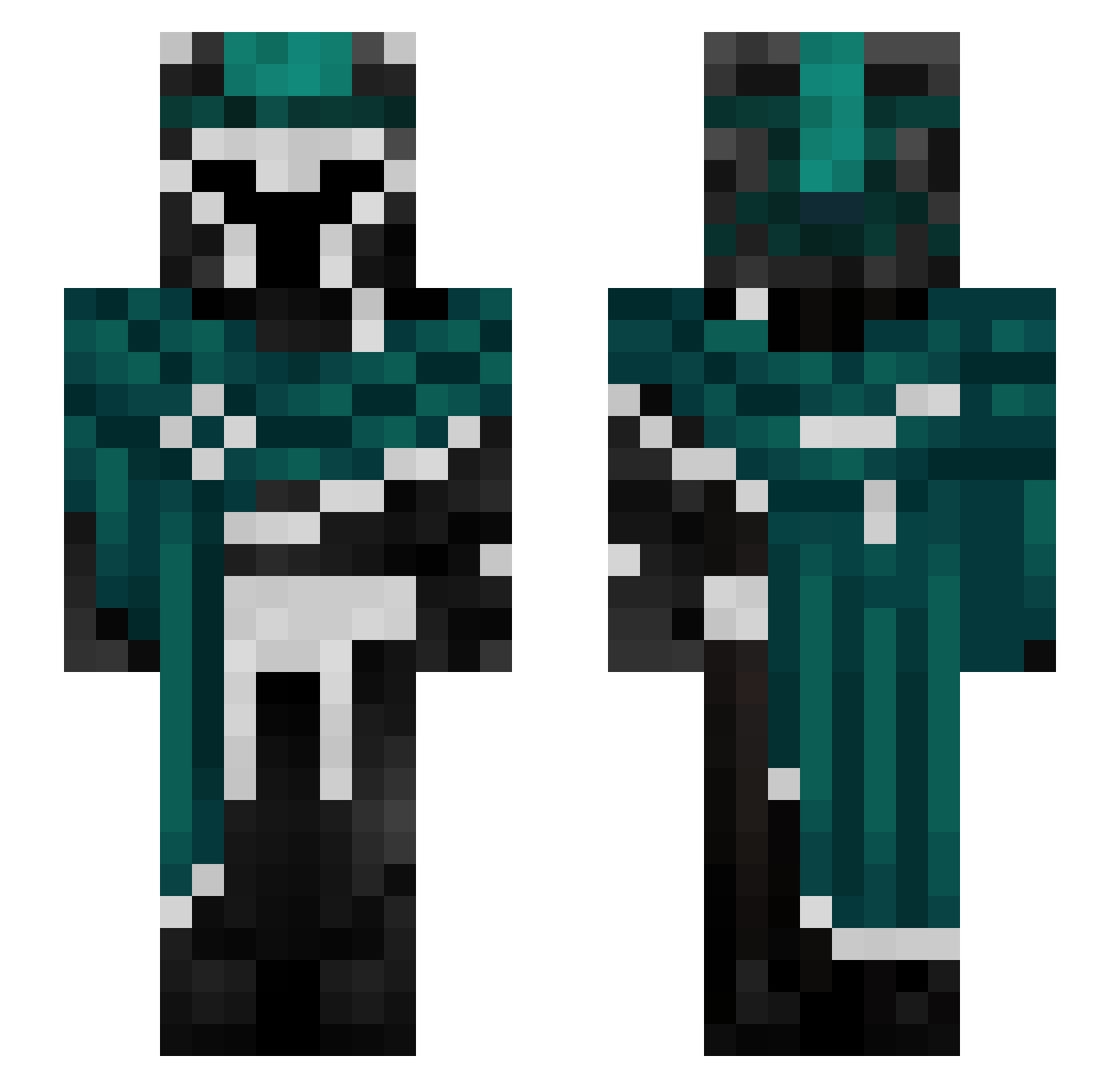 _bean1e Minecraft skin, front and back view