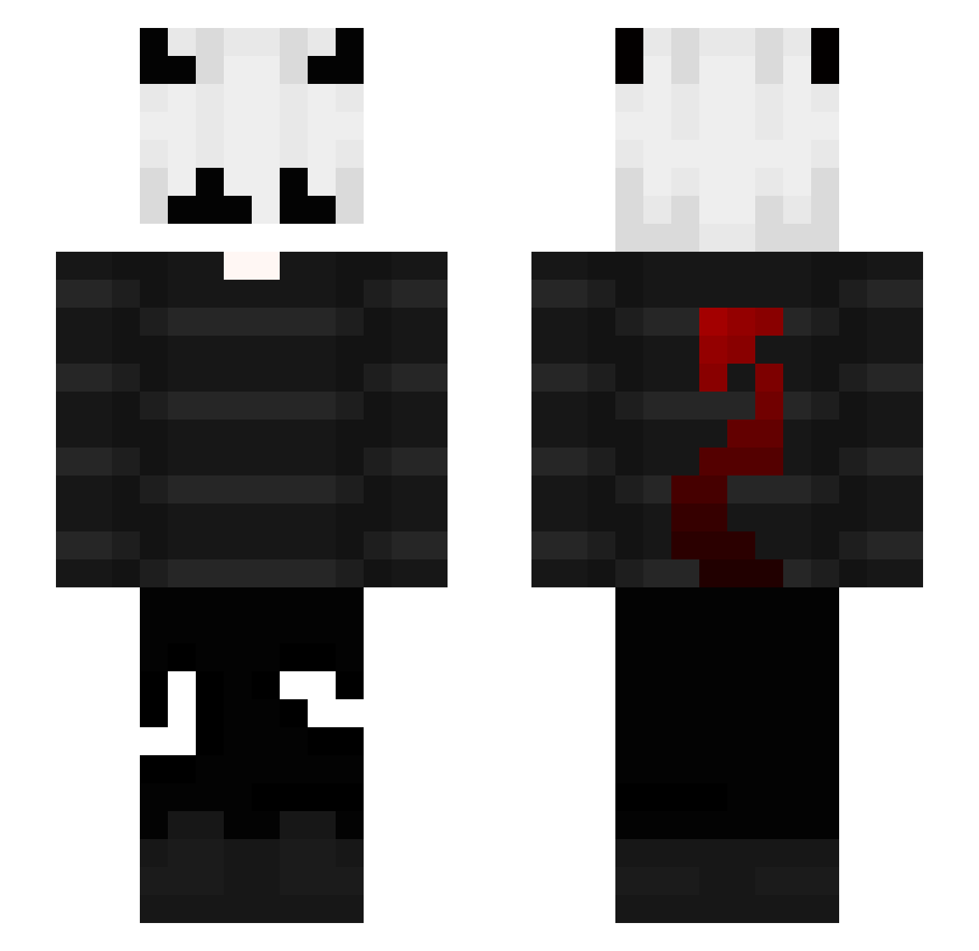 TokloGamess Minecraft skin, front and back view