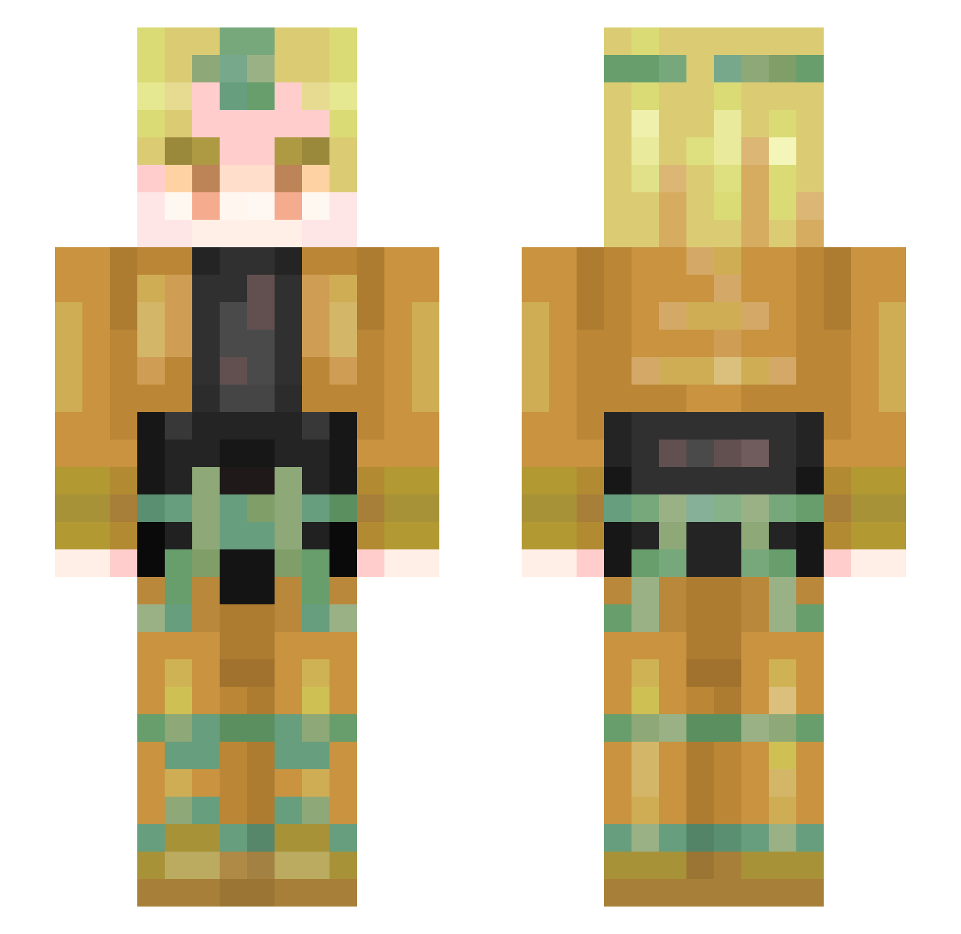 JAY_Ha Minecraft skin, front and back view
