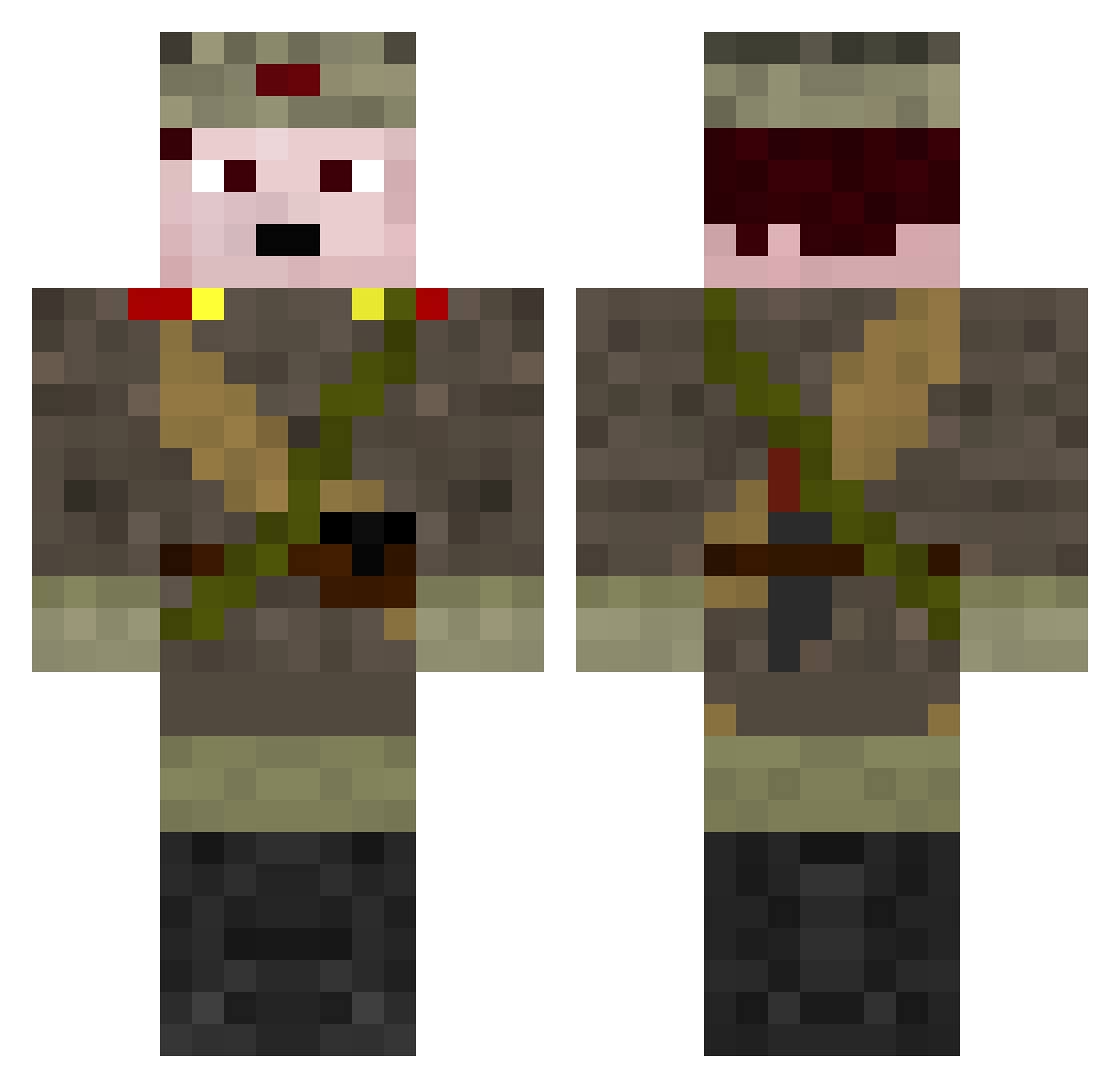 kingofbalapill Minecraft skin, front and back view