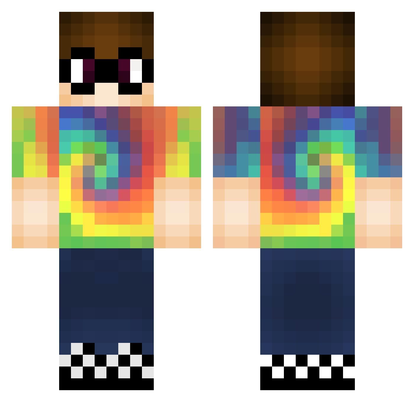 TalkingTerps Minecraft skin, front and back view