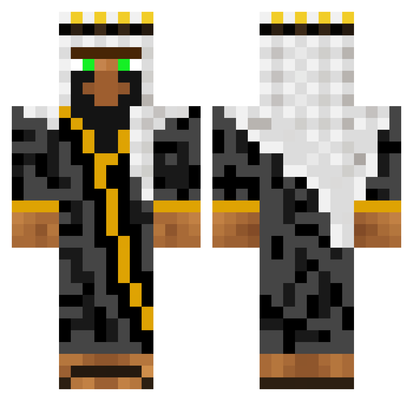 Zyko_byte1 Minecraft skin, front and back view
