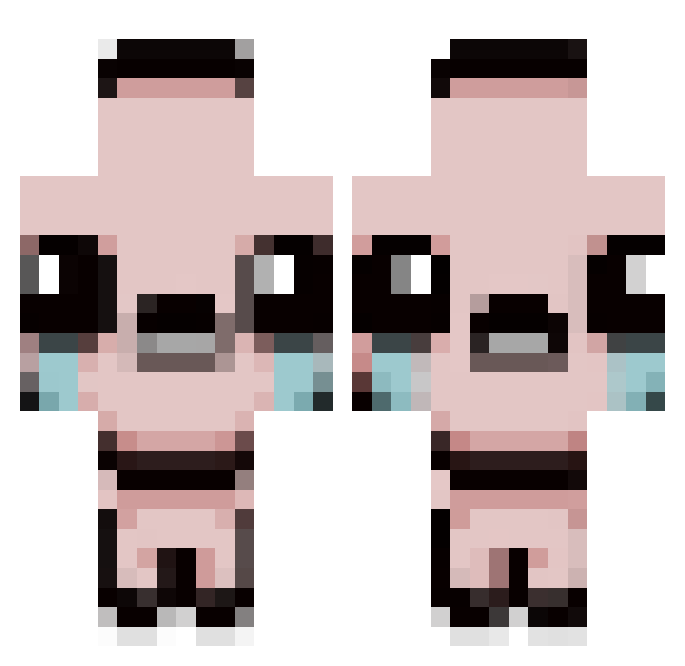 ICEDK12 Minecraft skin, front and back view
