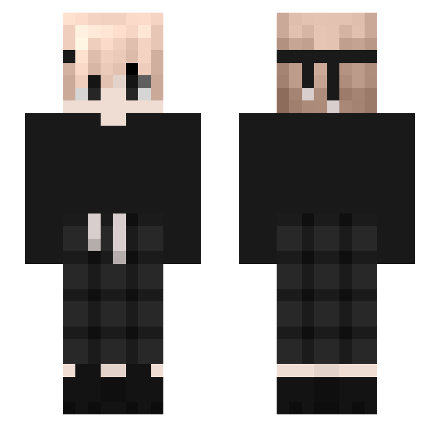 thieved Minecraft skin, front and back view