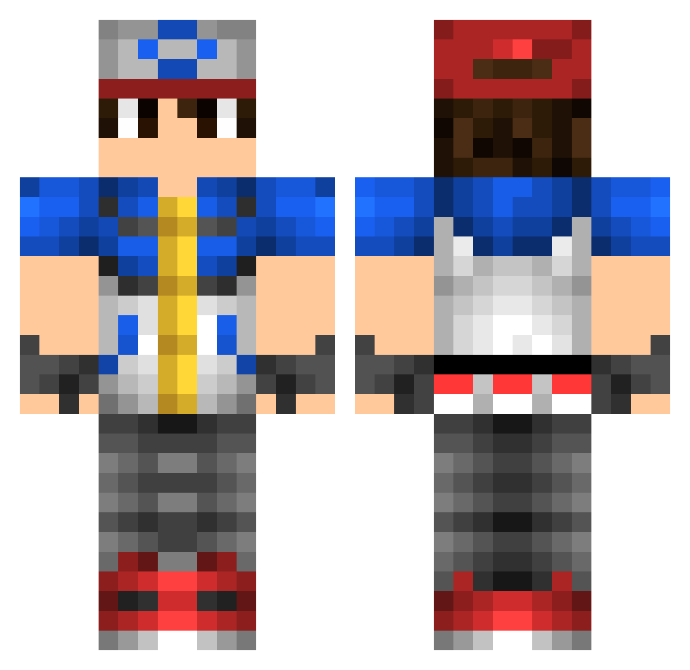MauiKnightt Minecraft skin, front and back view