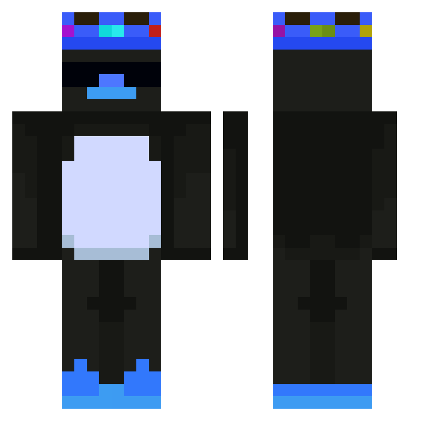 Supermanek7 Minecraft skin, front and back view