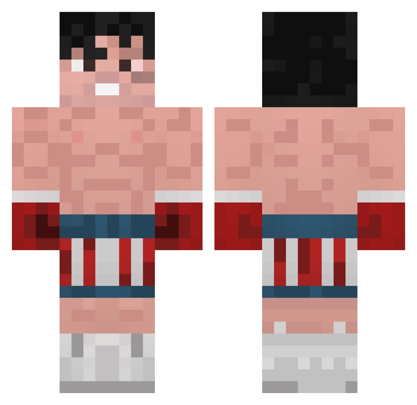 Spp4t69 Minecraft skin, front and back view