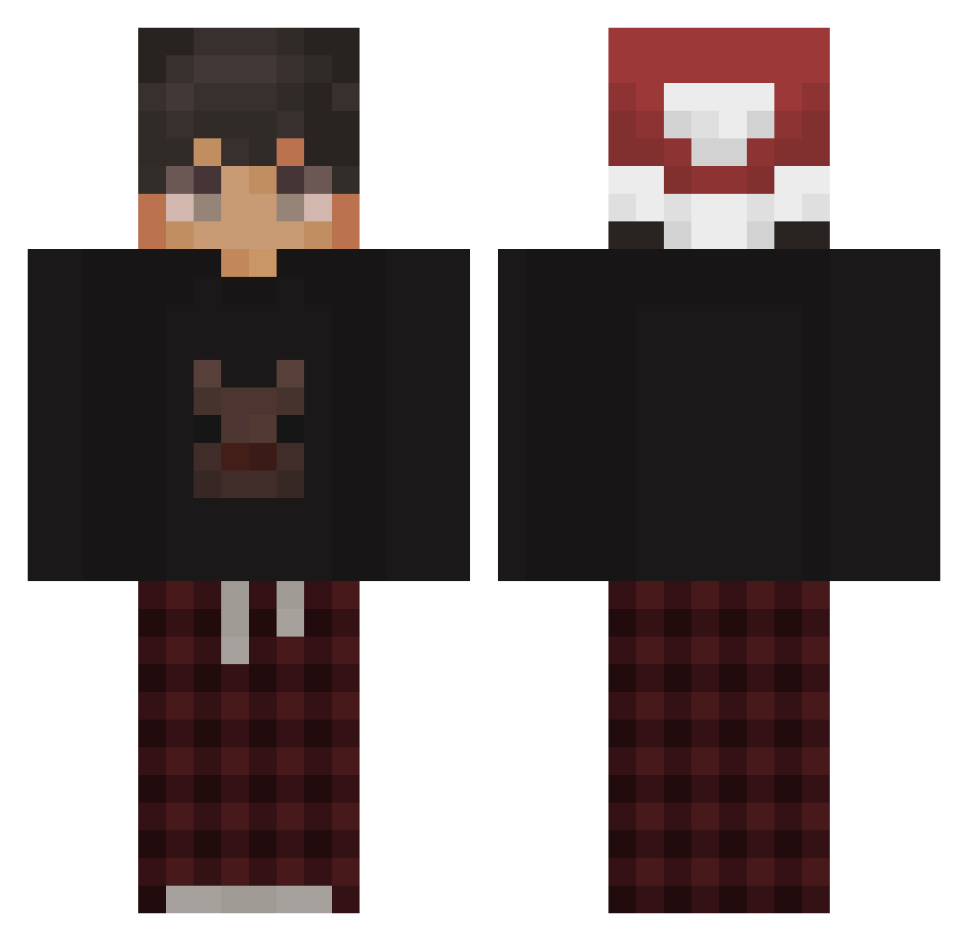 SmallWhisper805 Minecraft skin, front and back view