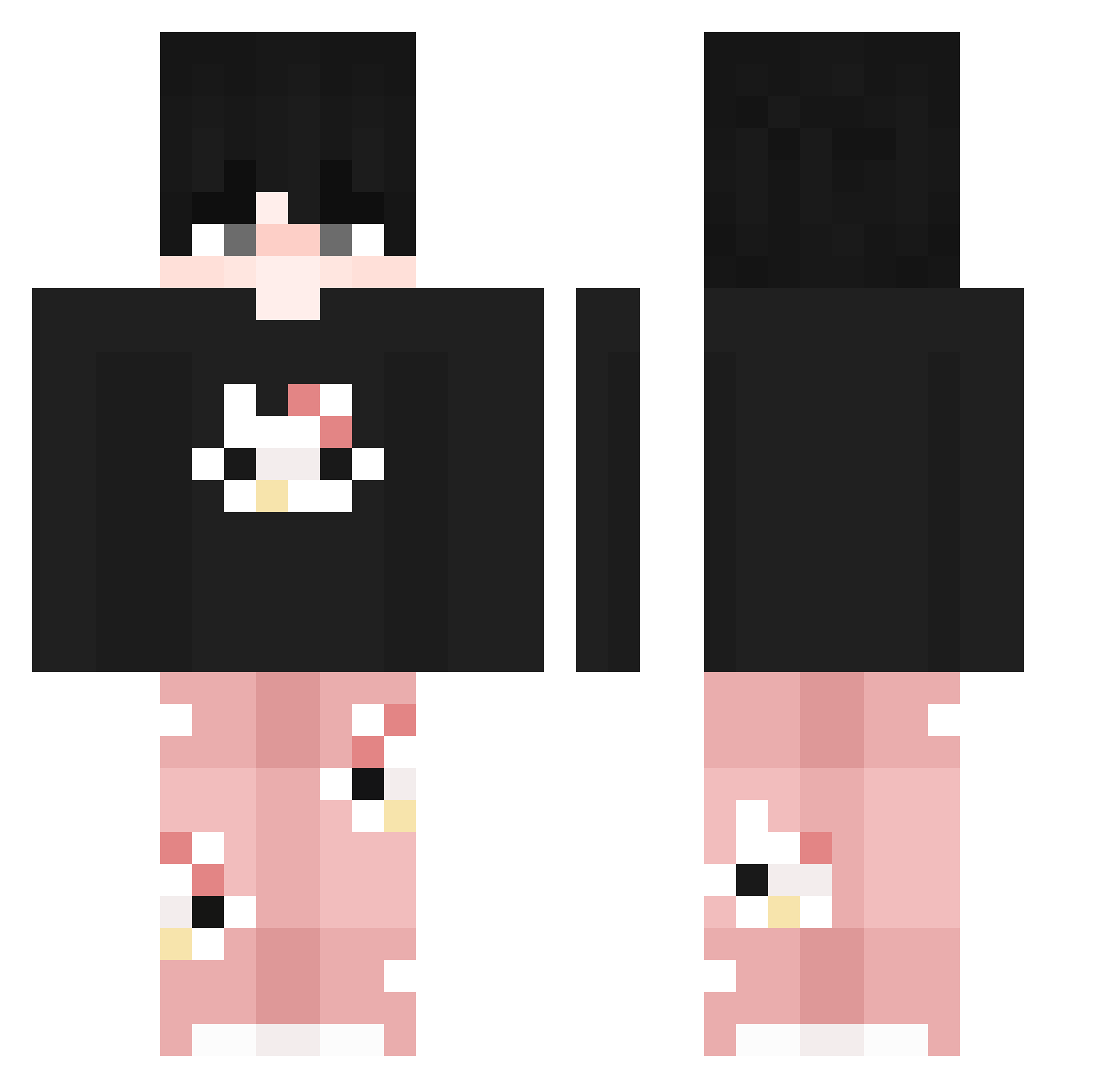 Slowik9812 Minecraft skin, front and back view