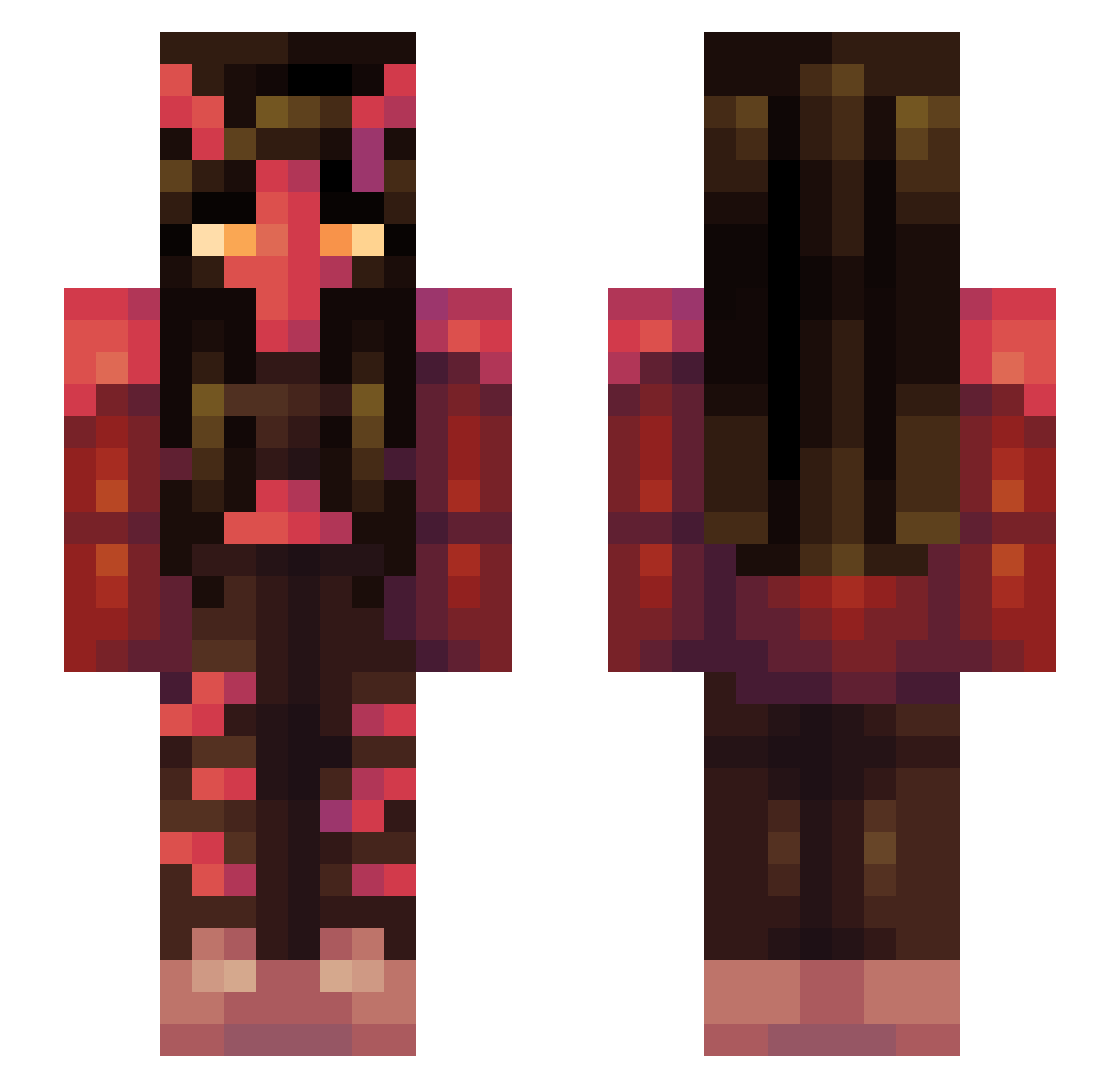 s1lica_pckt Minecraft skin, front and back view