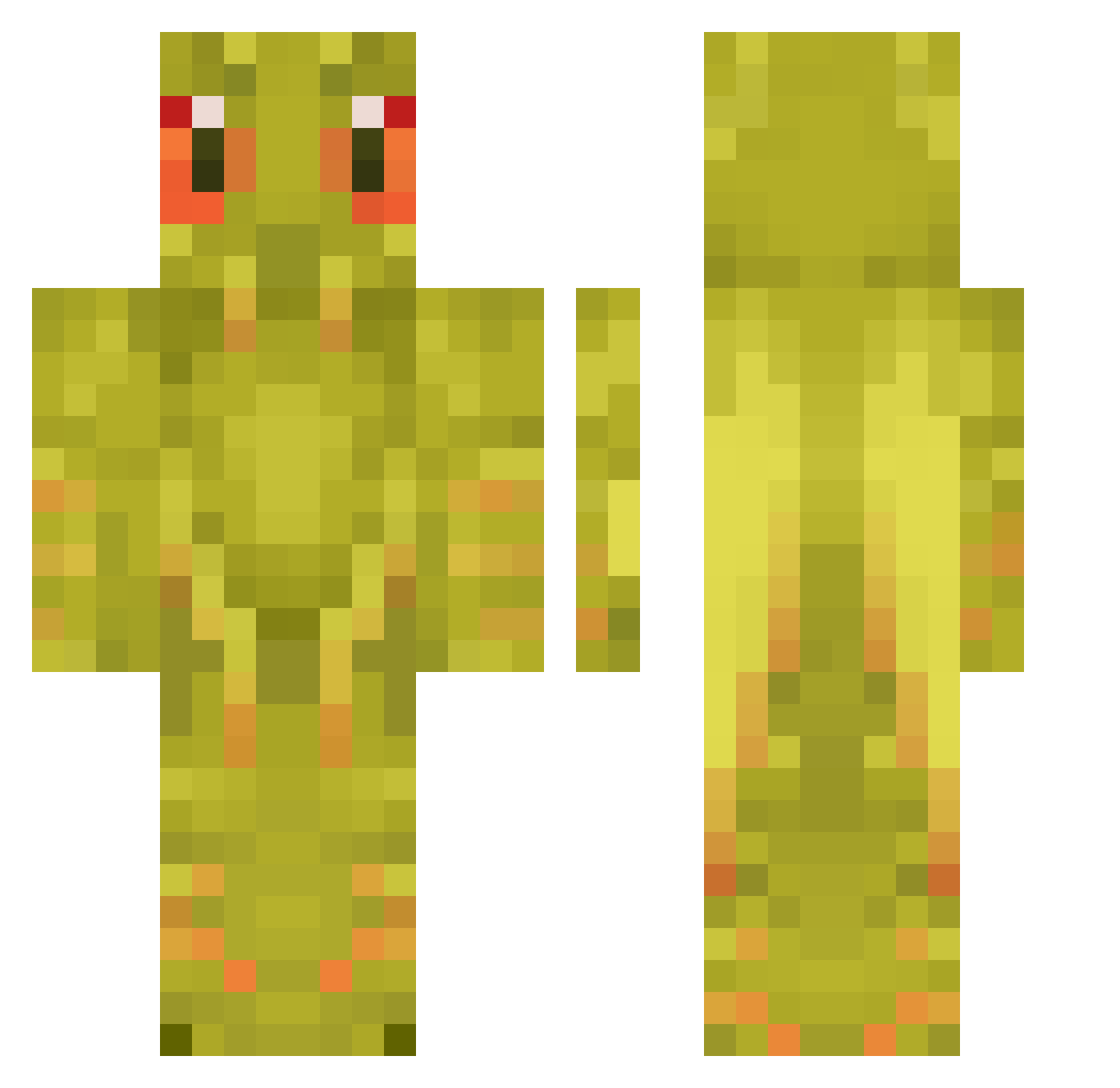 Babegoja Minecraft skin, front and back view