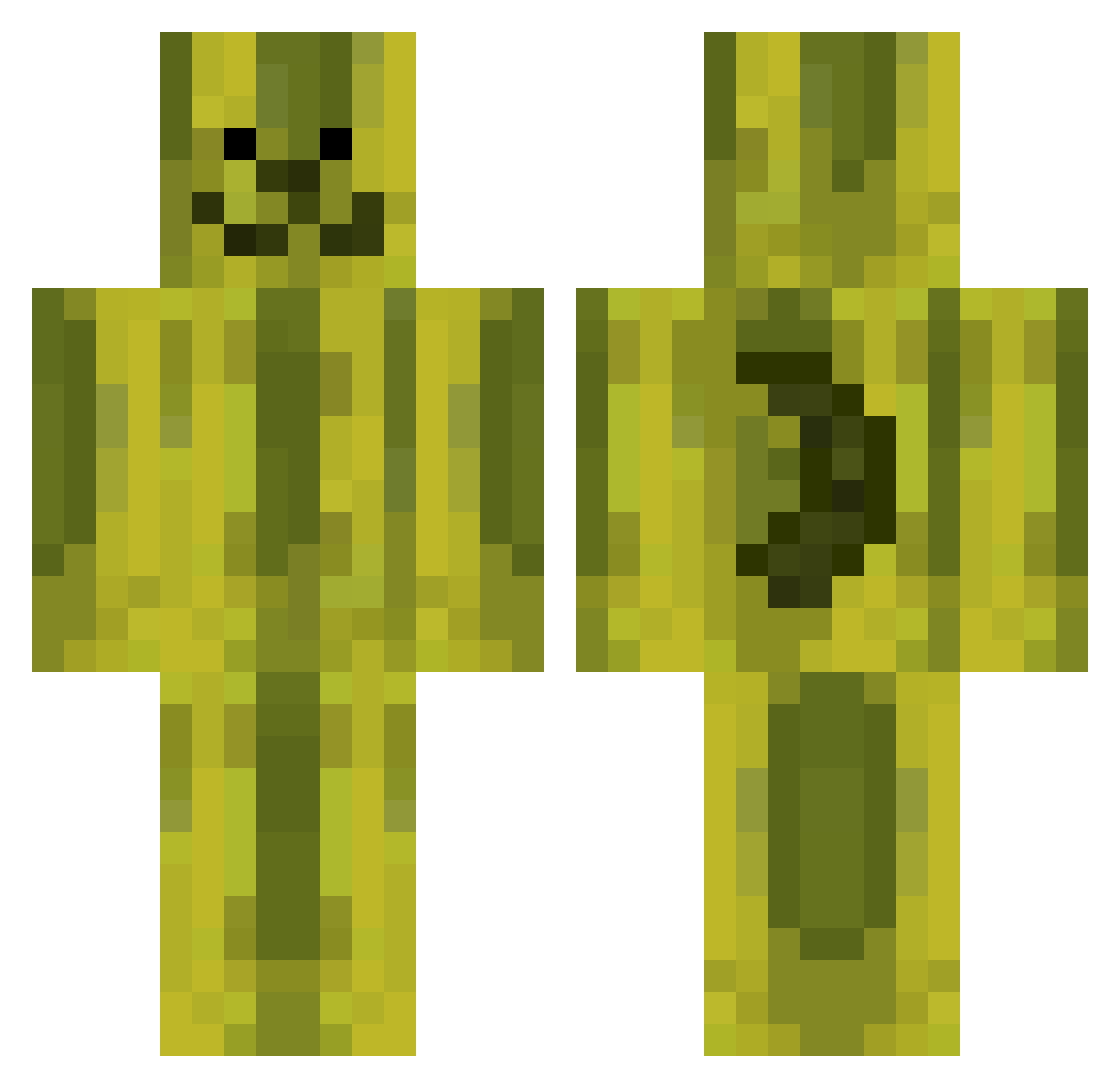 ImTheRealBingus Minecraft skin, front and back view