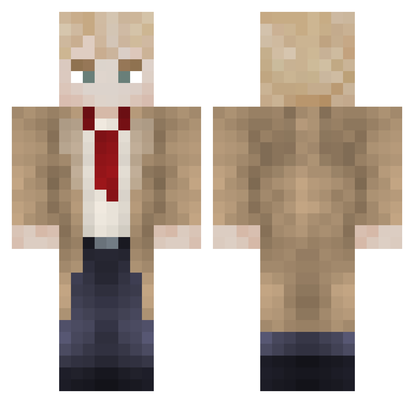 Apoli0n Minecraft skin, front and back view