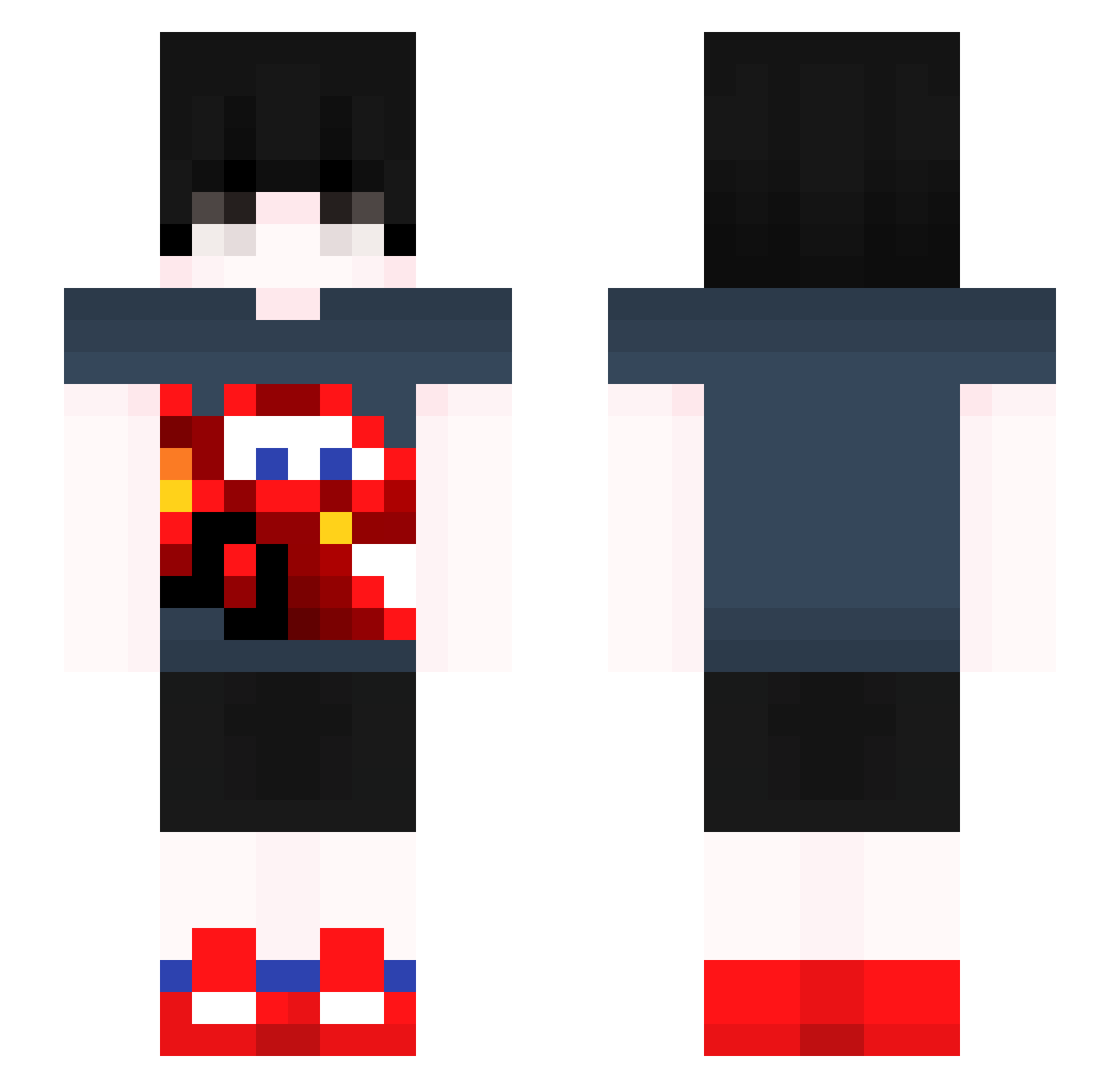 WRISIWS Minecraft skin, front and back view