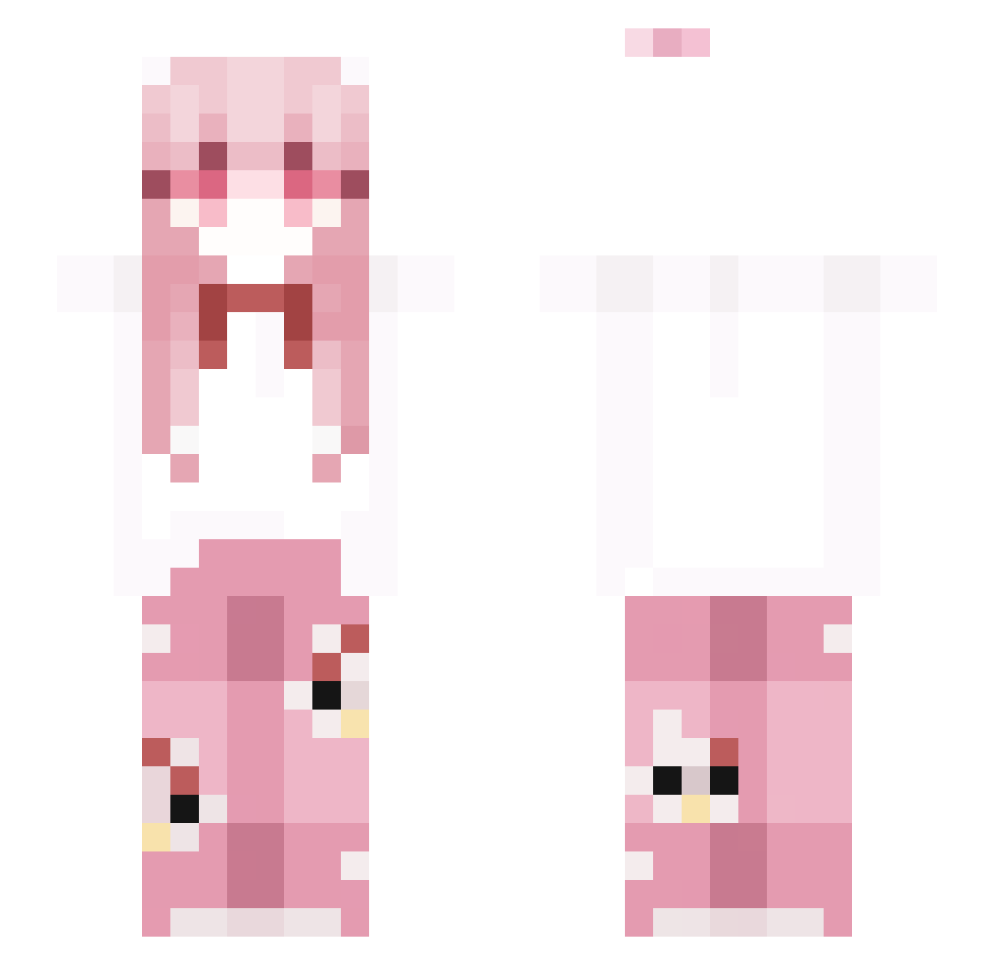 0SILS2 Minecraft skin, front and back view