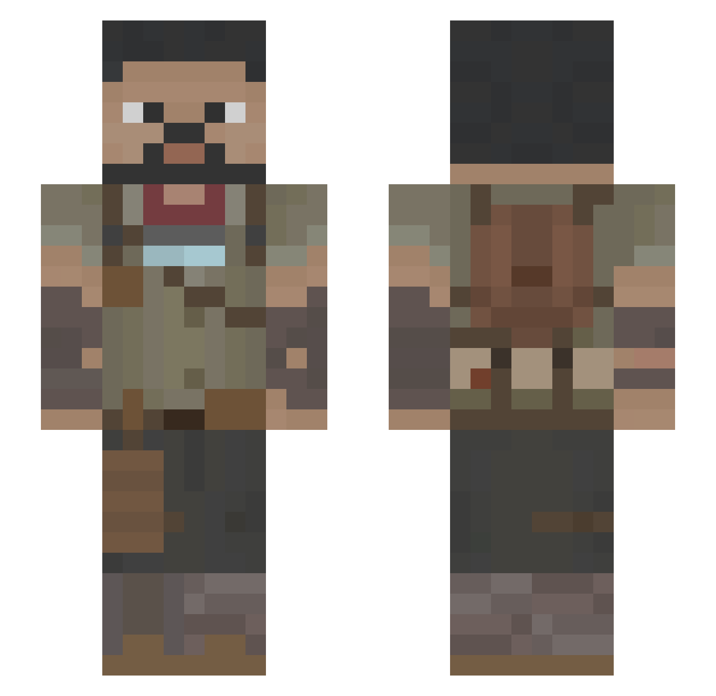 Eckso__ Minecraft skin, front and back view