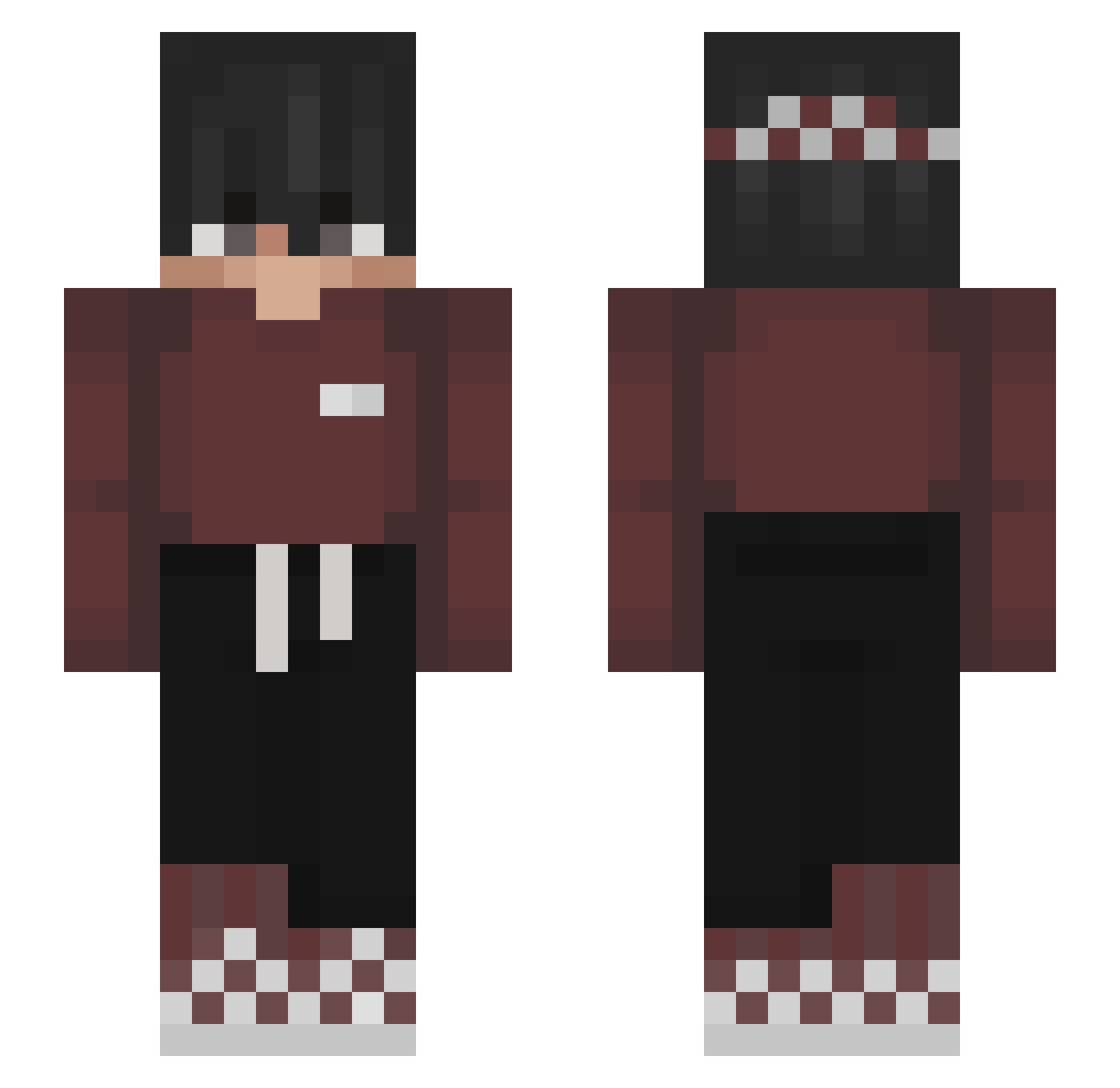 Leon2706 Minecraft skin, front and back view