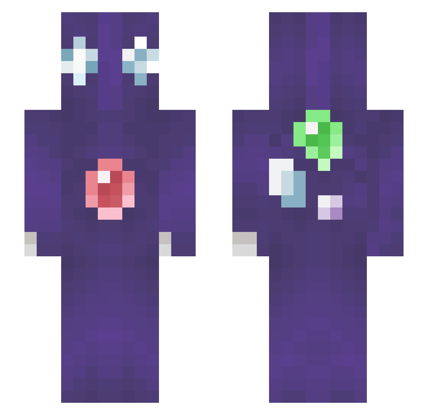 EjactulationZach Minecraft skin, front and back view
