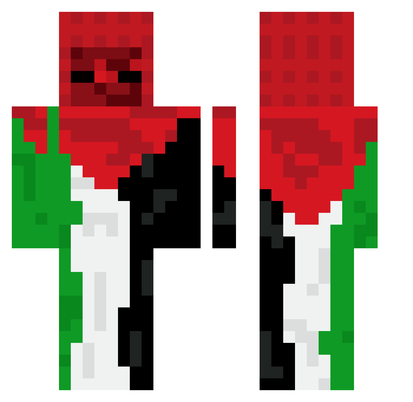 nsrzny Minecraft skin, front and back view