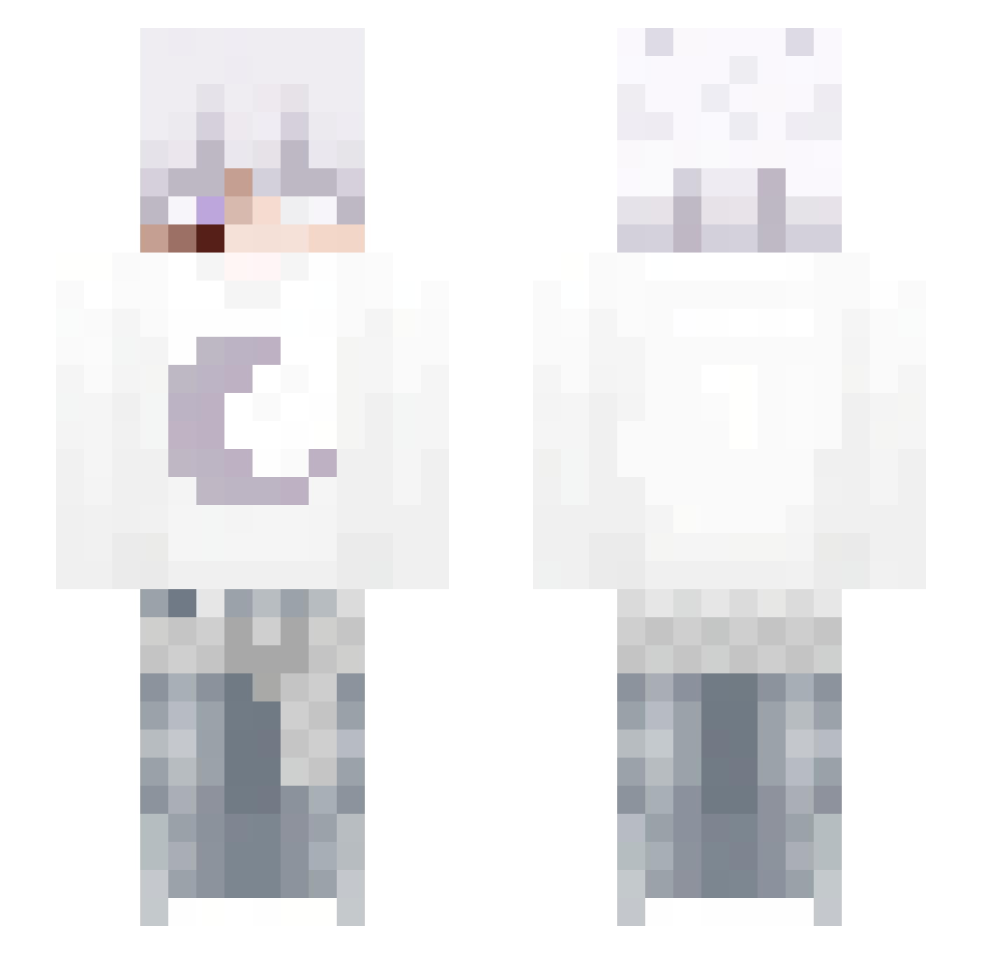 TKB_Nova Minecraft skin, front and back view