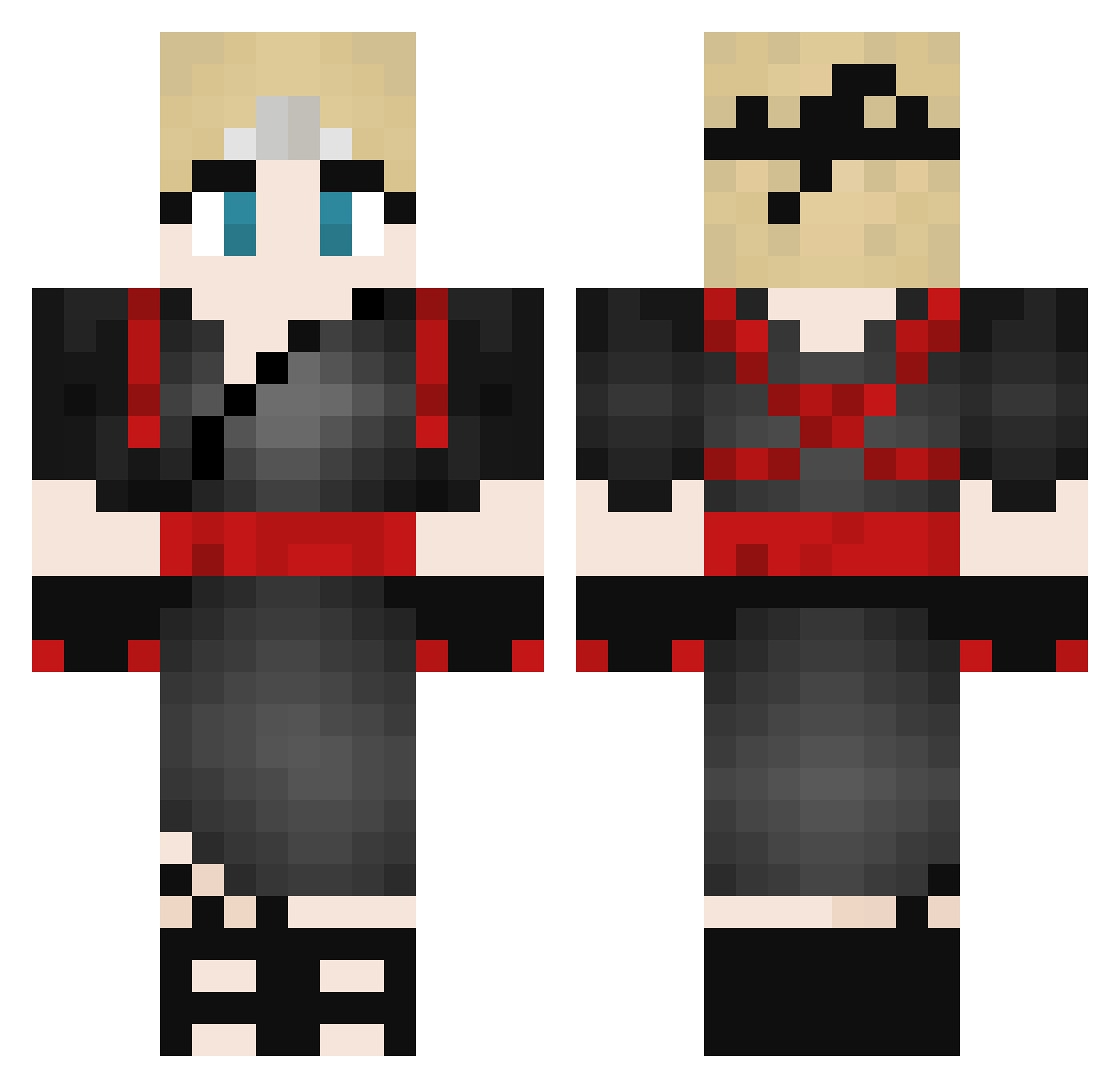 Soldat_Pera Minecraft skin, front and back view