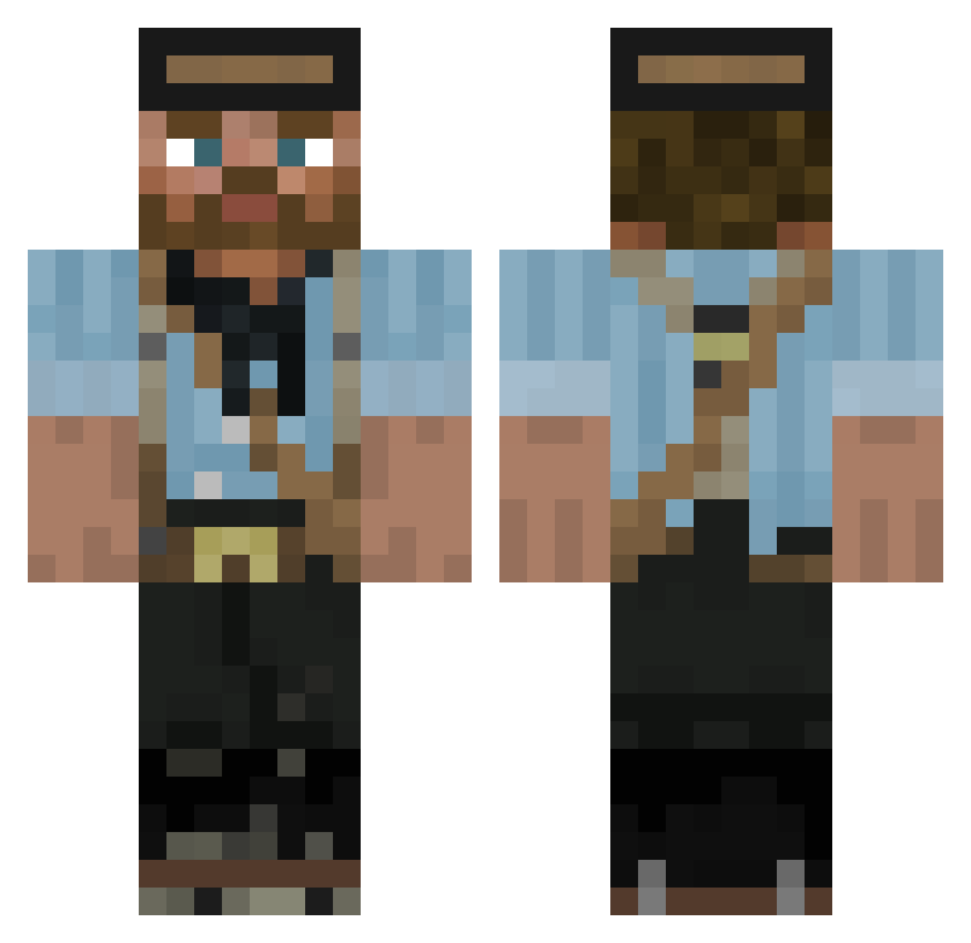 weegee_weegee Minecraft skin, front and back view