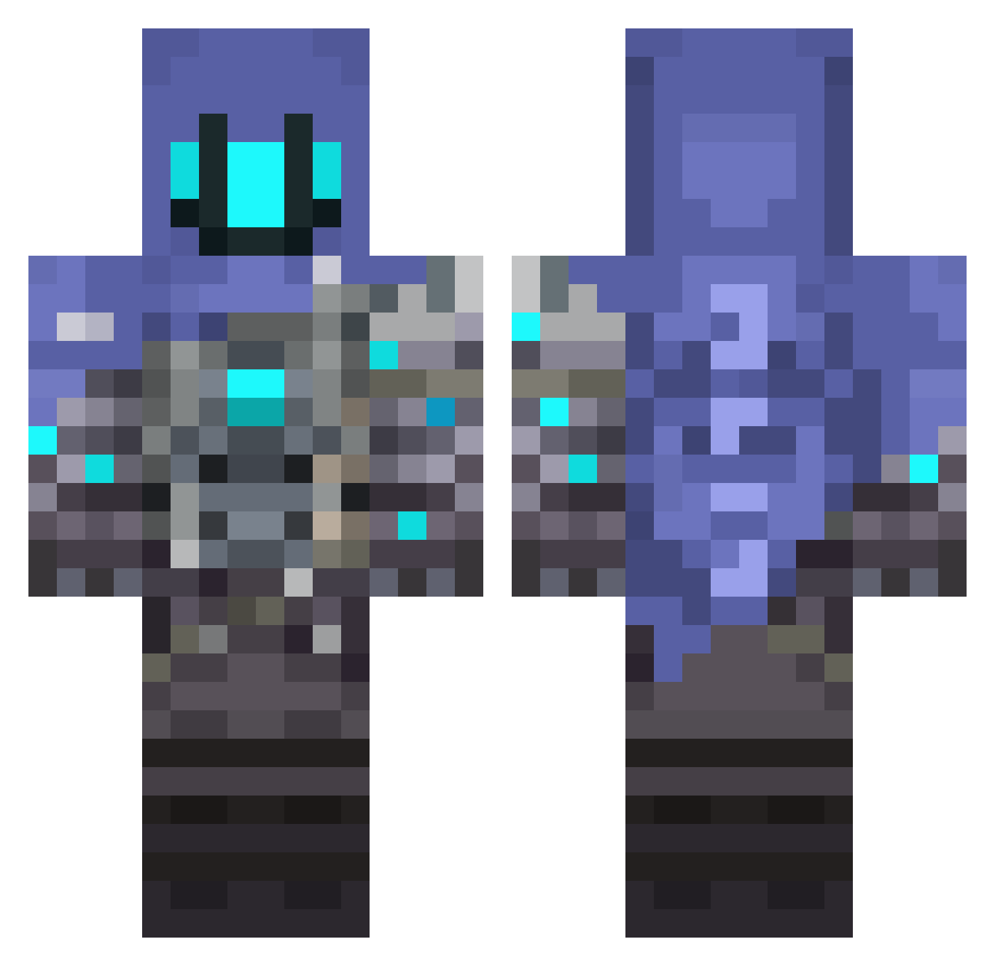 MR_Kelp Minecraft skin, front and back view