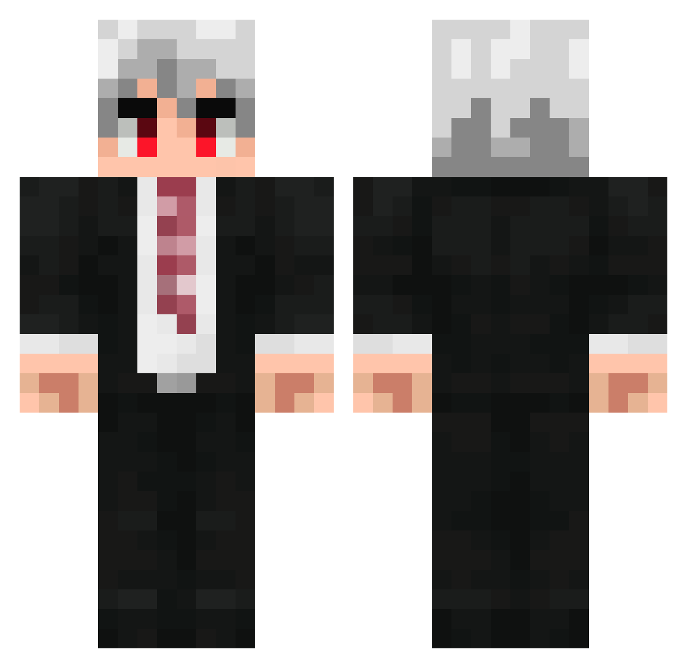 vManuks Minecraft skin, front and back view