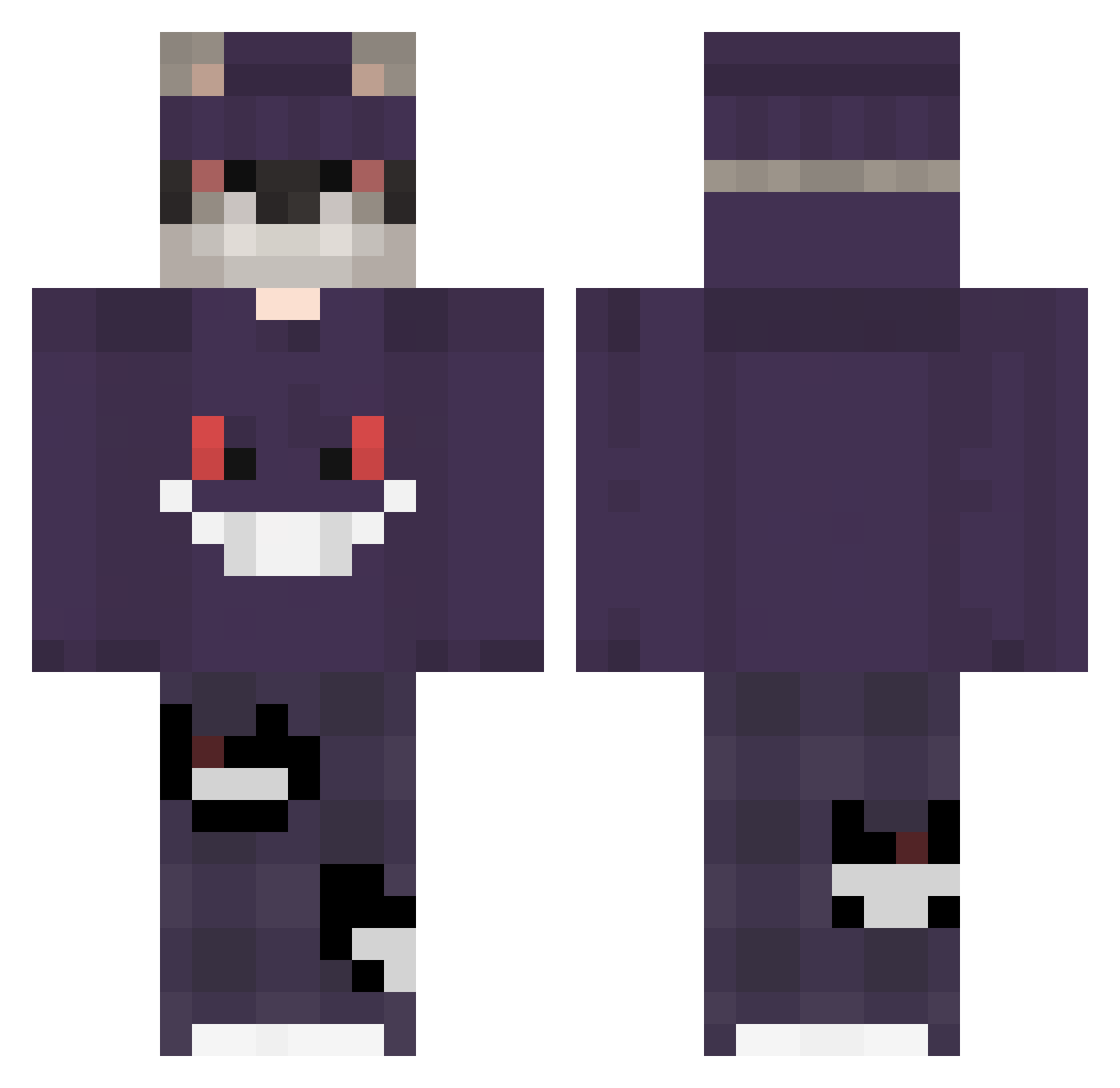 SoyLaZerda Minecraft skin, front and back view