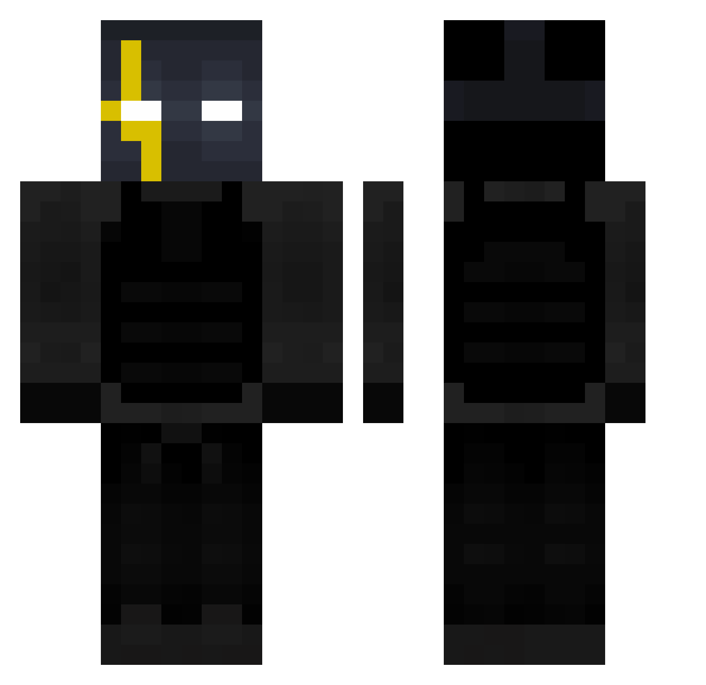 ksmv Minecraft skin, front and back view