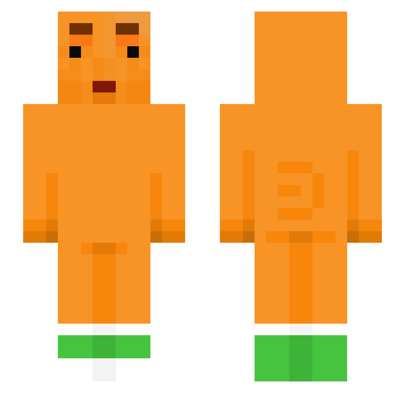 SolanaLover69 Minecraft skin, front and back view