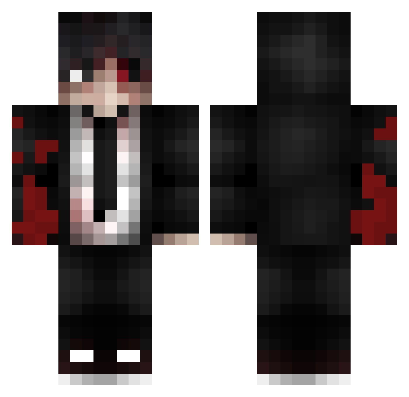 Luieh Minecraft skin, front and back view