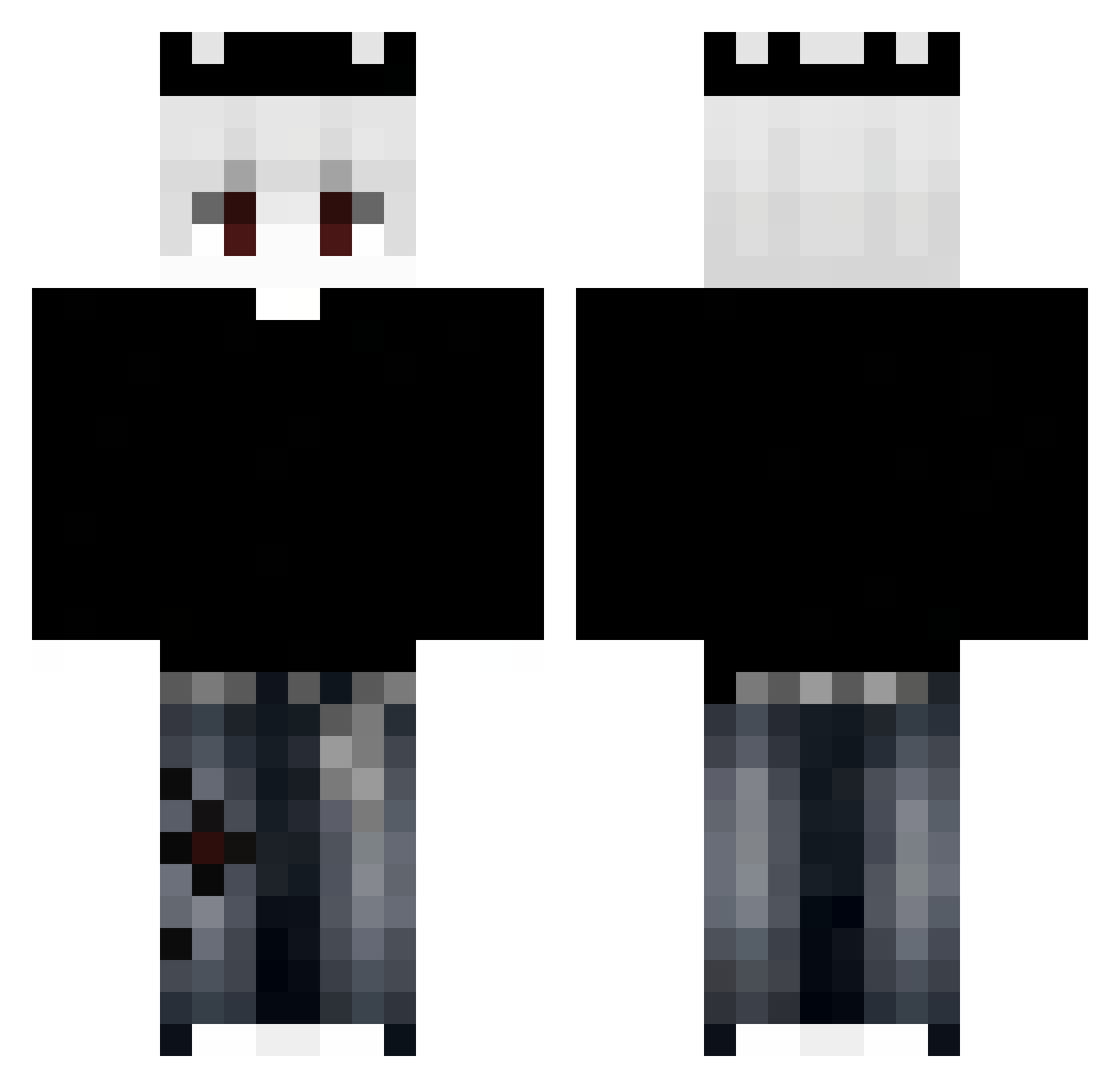 Sl1zoxCrimiod Minecraft skin, front and back view