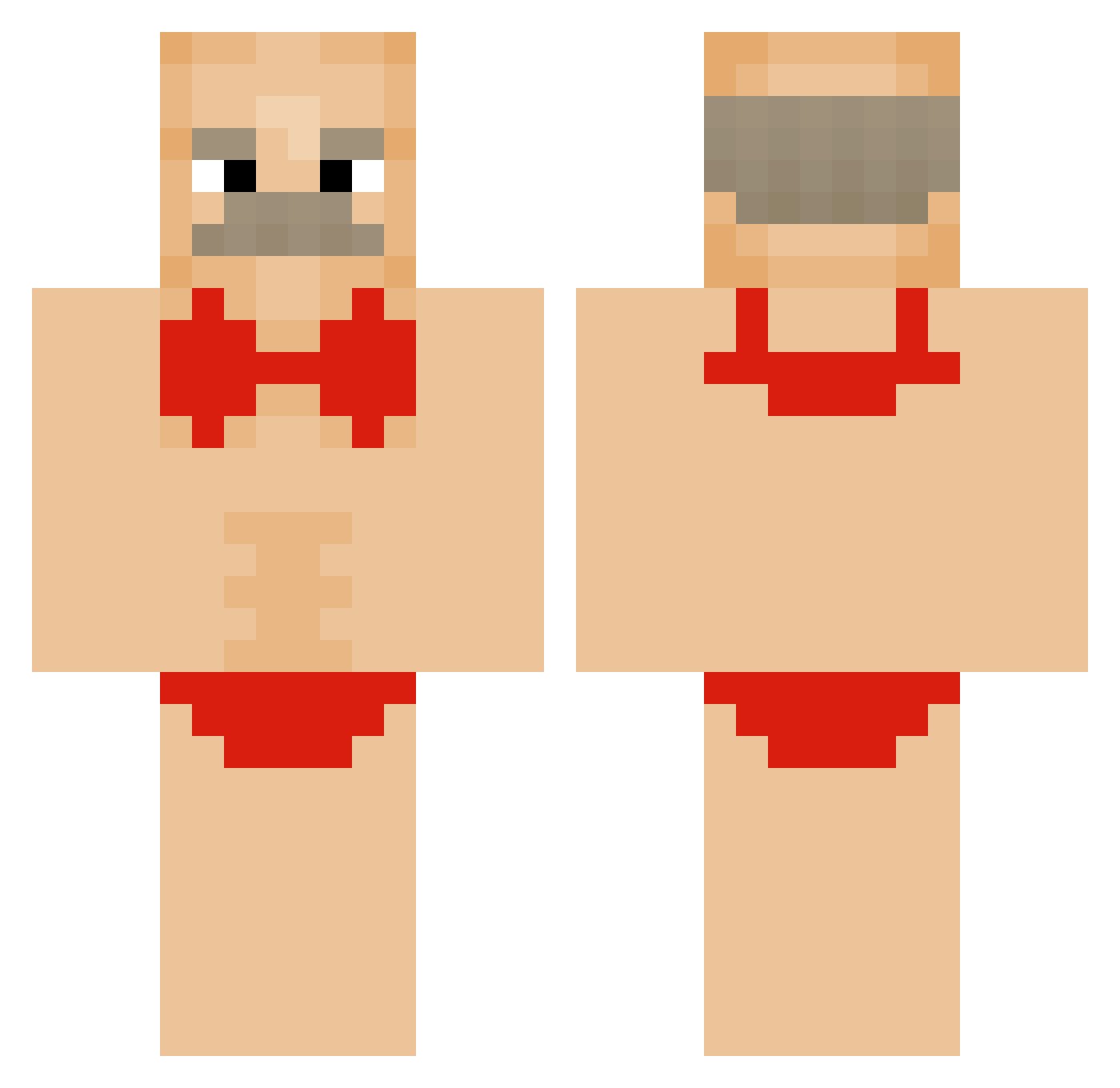 _____IDOSO_____ Minecraft skin, front and back view