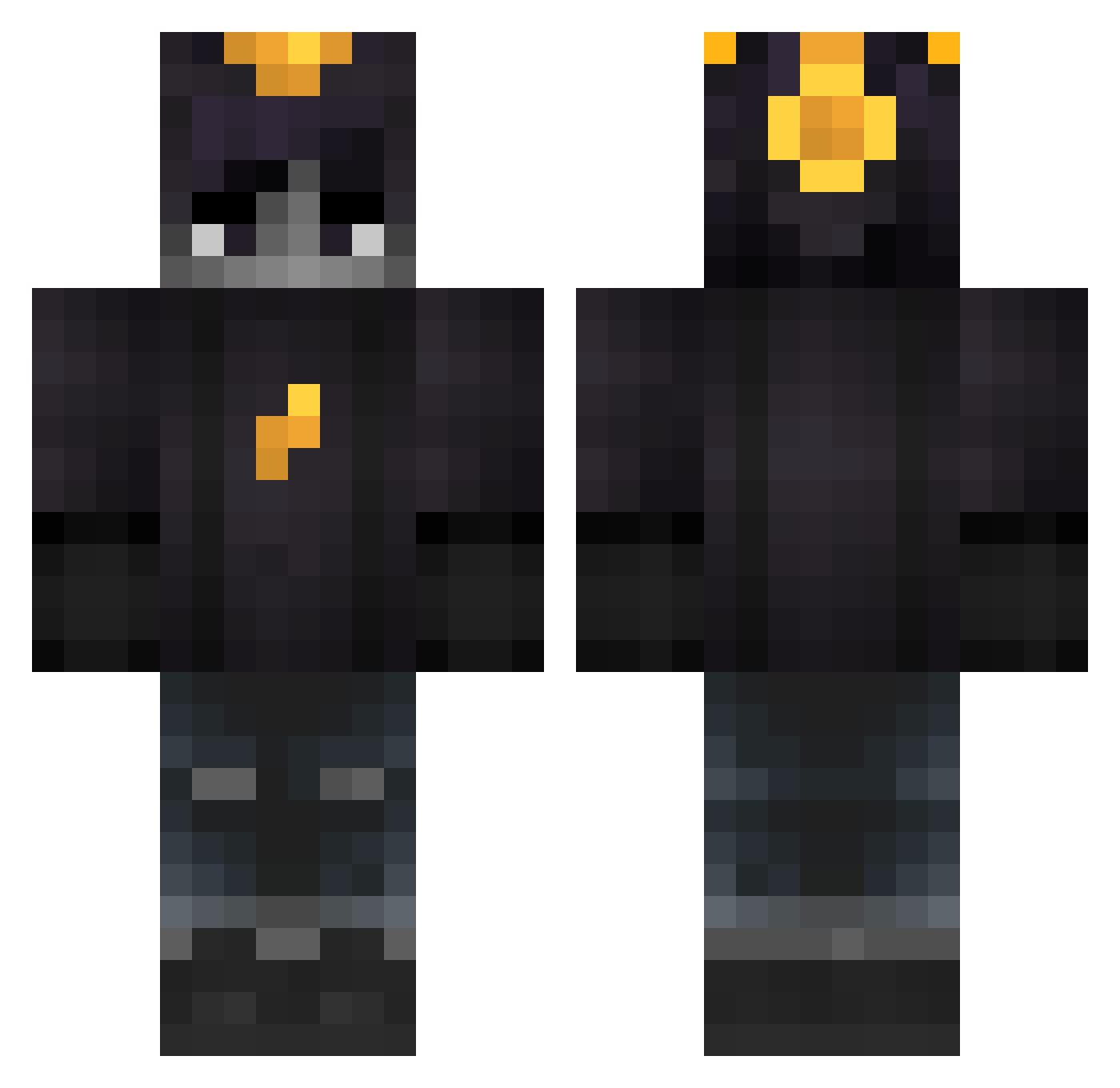 Azul3 Minecraft skin, front and back view