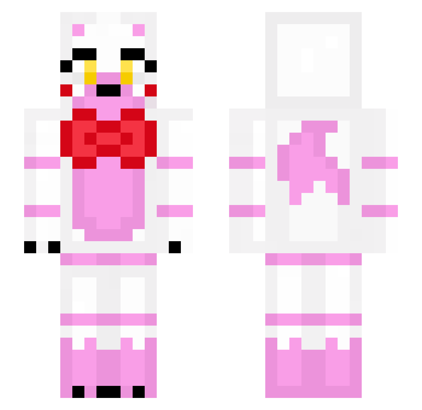 cyrat Minecraft skin, front and back view