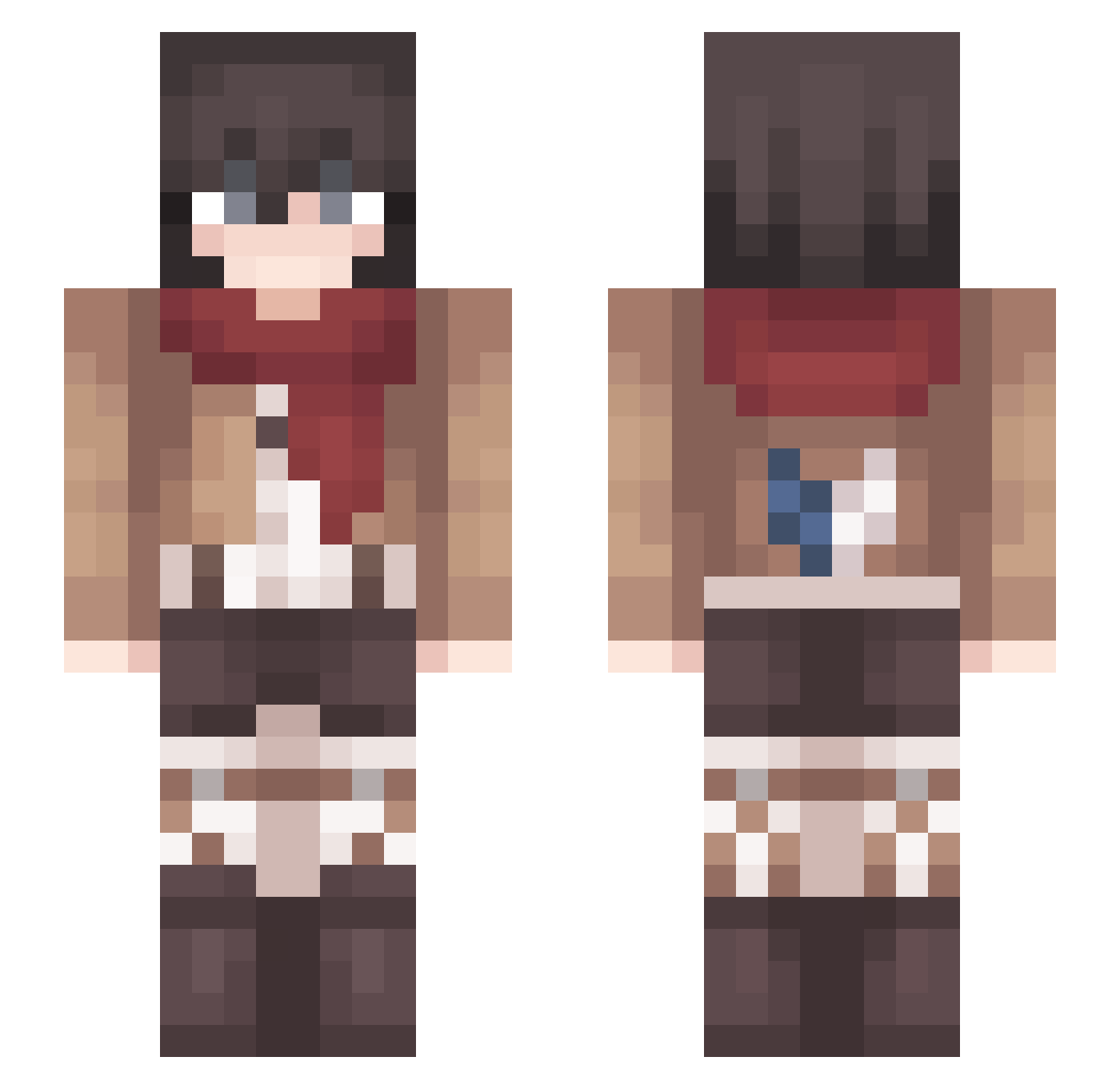 imMighty Minecraft skin, front and back view