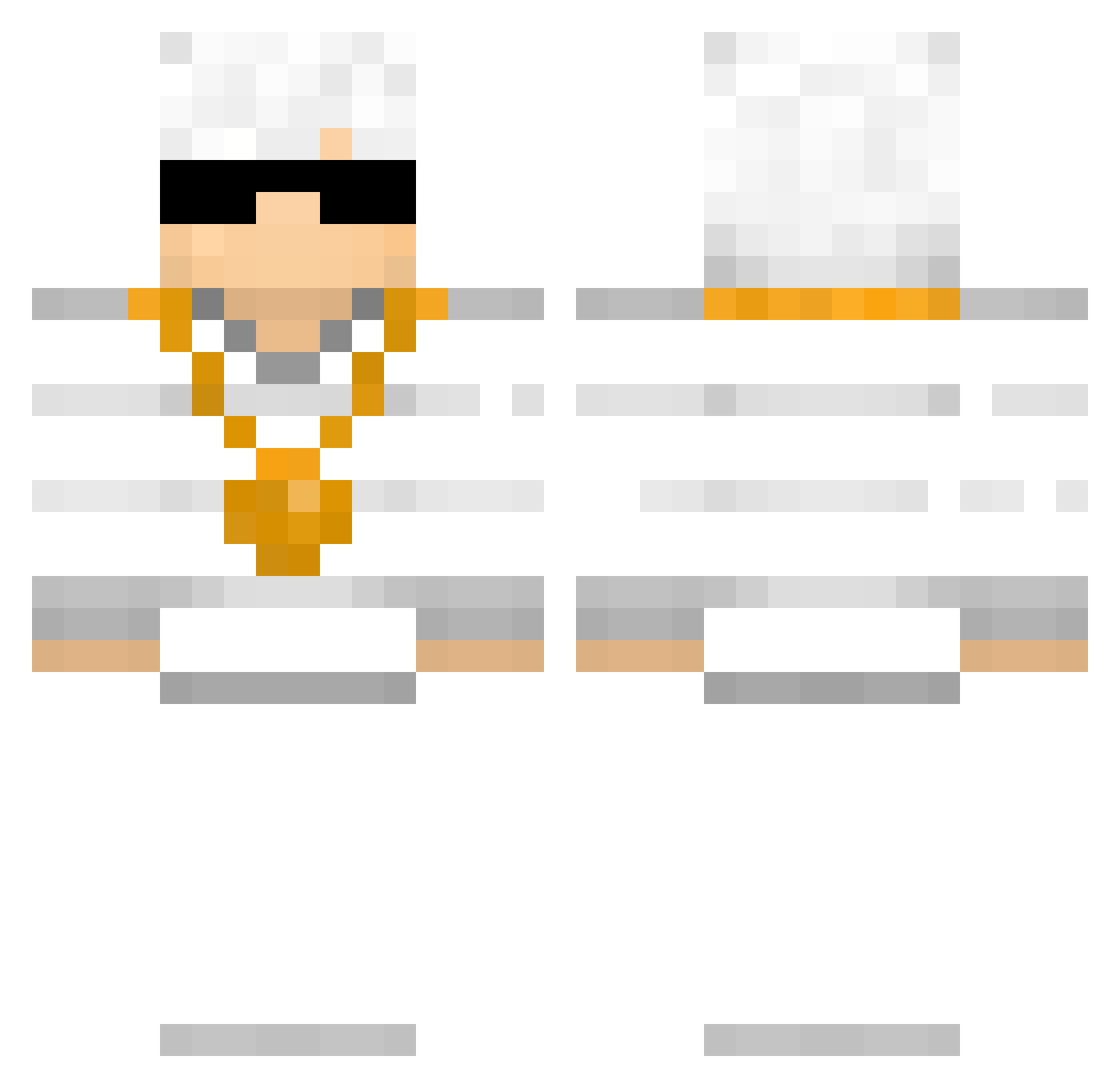wHaackoutz Minecraft skin, front and back view