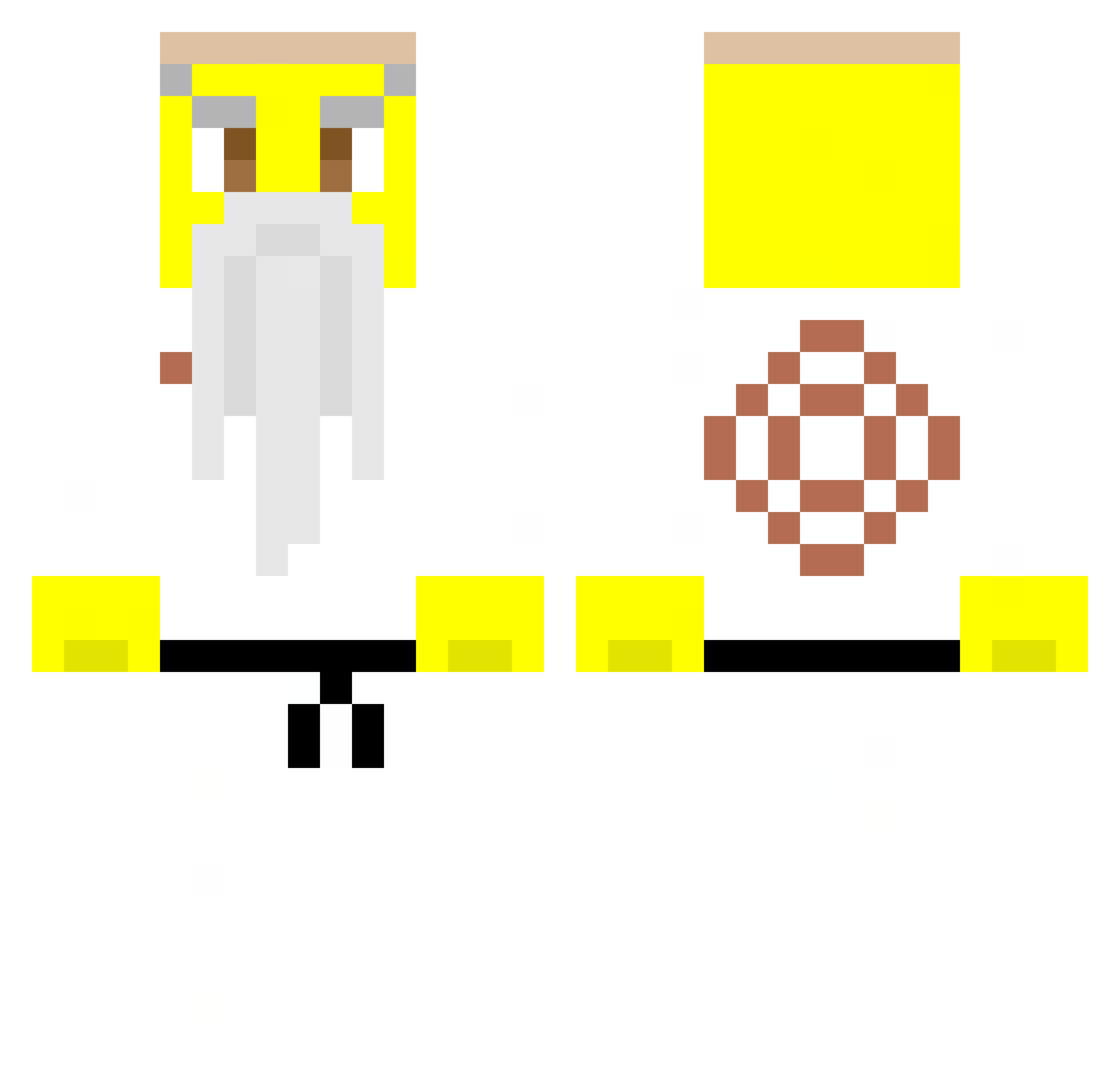 realDul Minecraft skin, front and back view