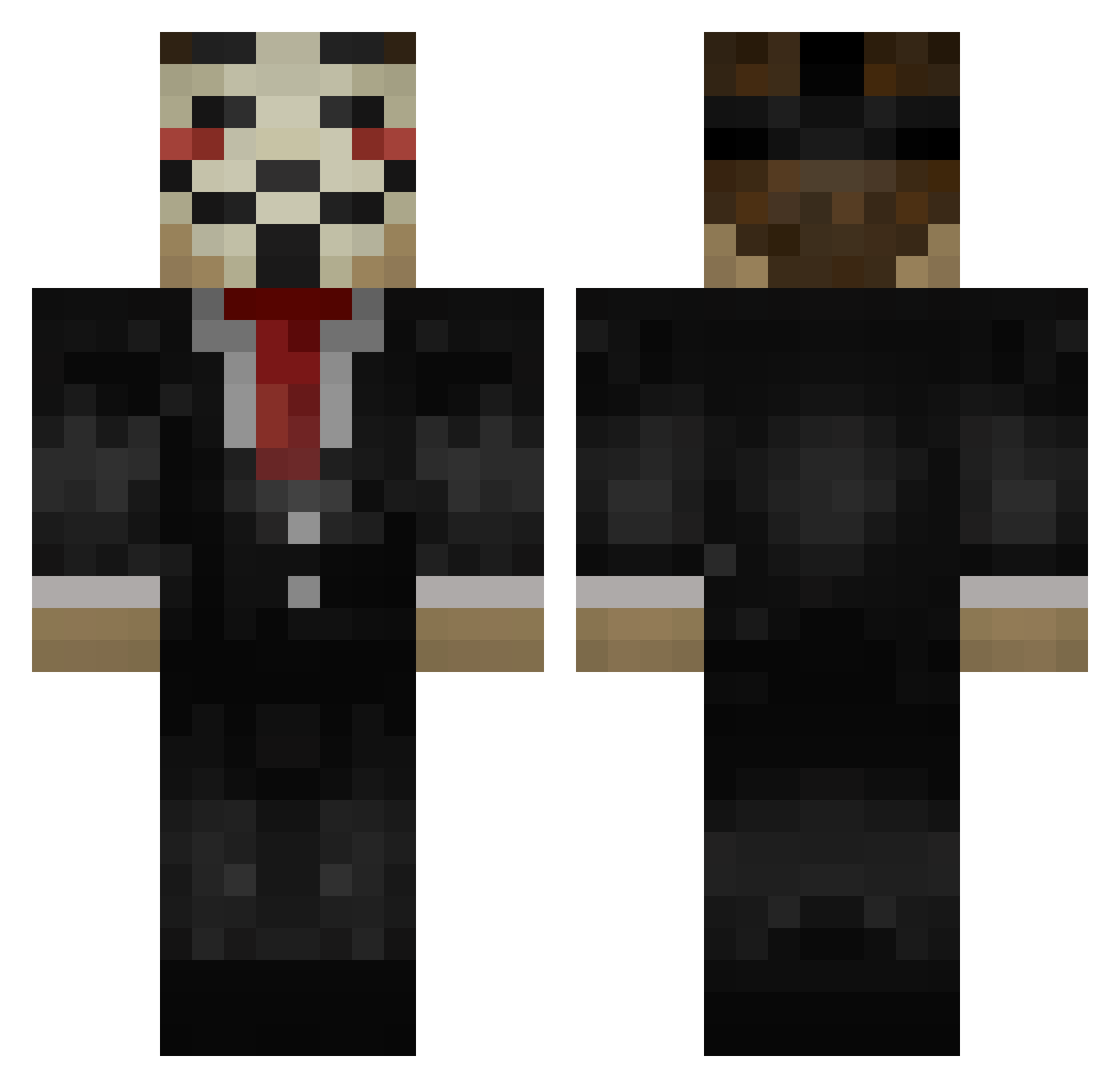 UthatNOOB Minecraft skin, front and back view