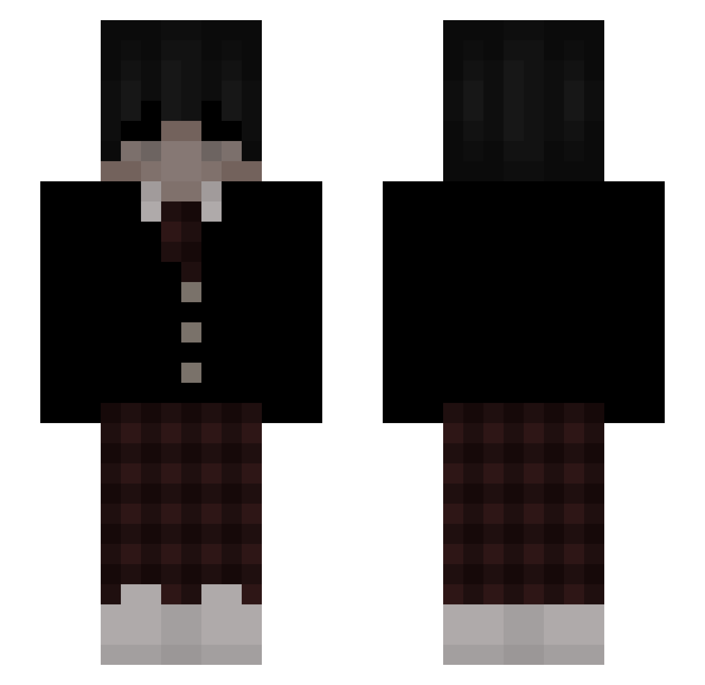 smhNeptune Minecraft skin, front and back view