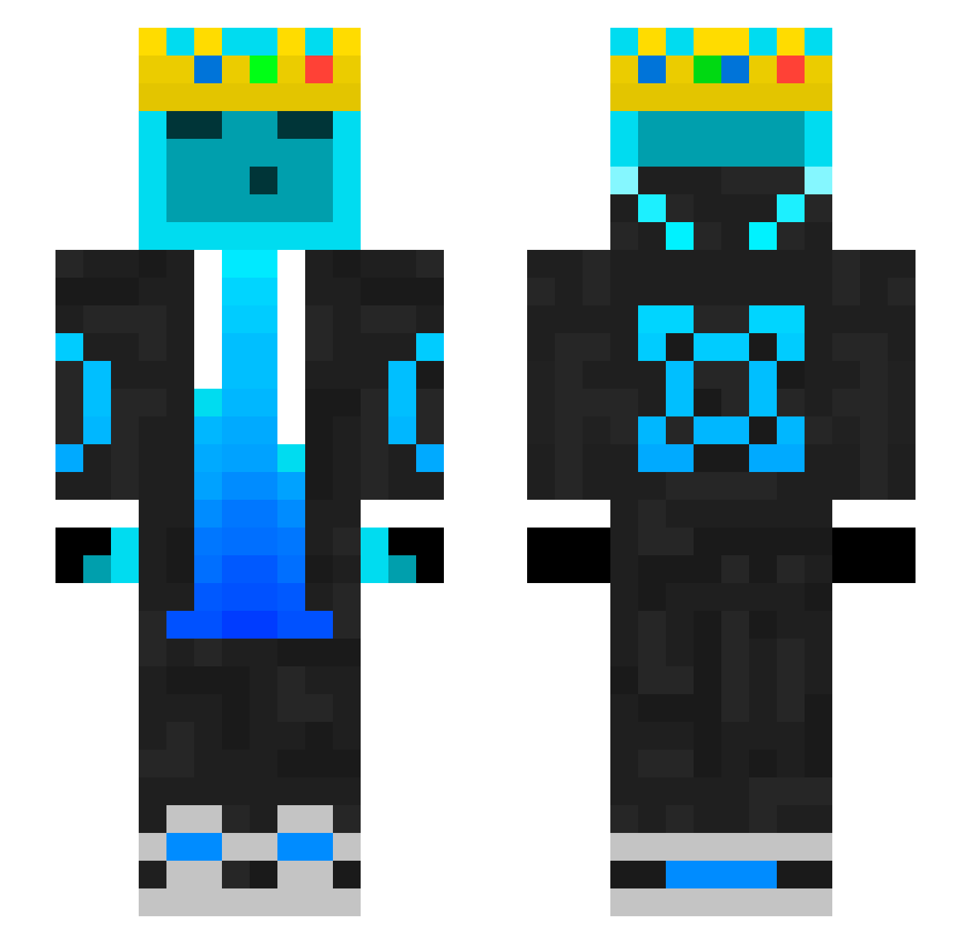 iiKXNGZii Minecraft skin, front and back view