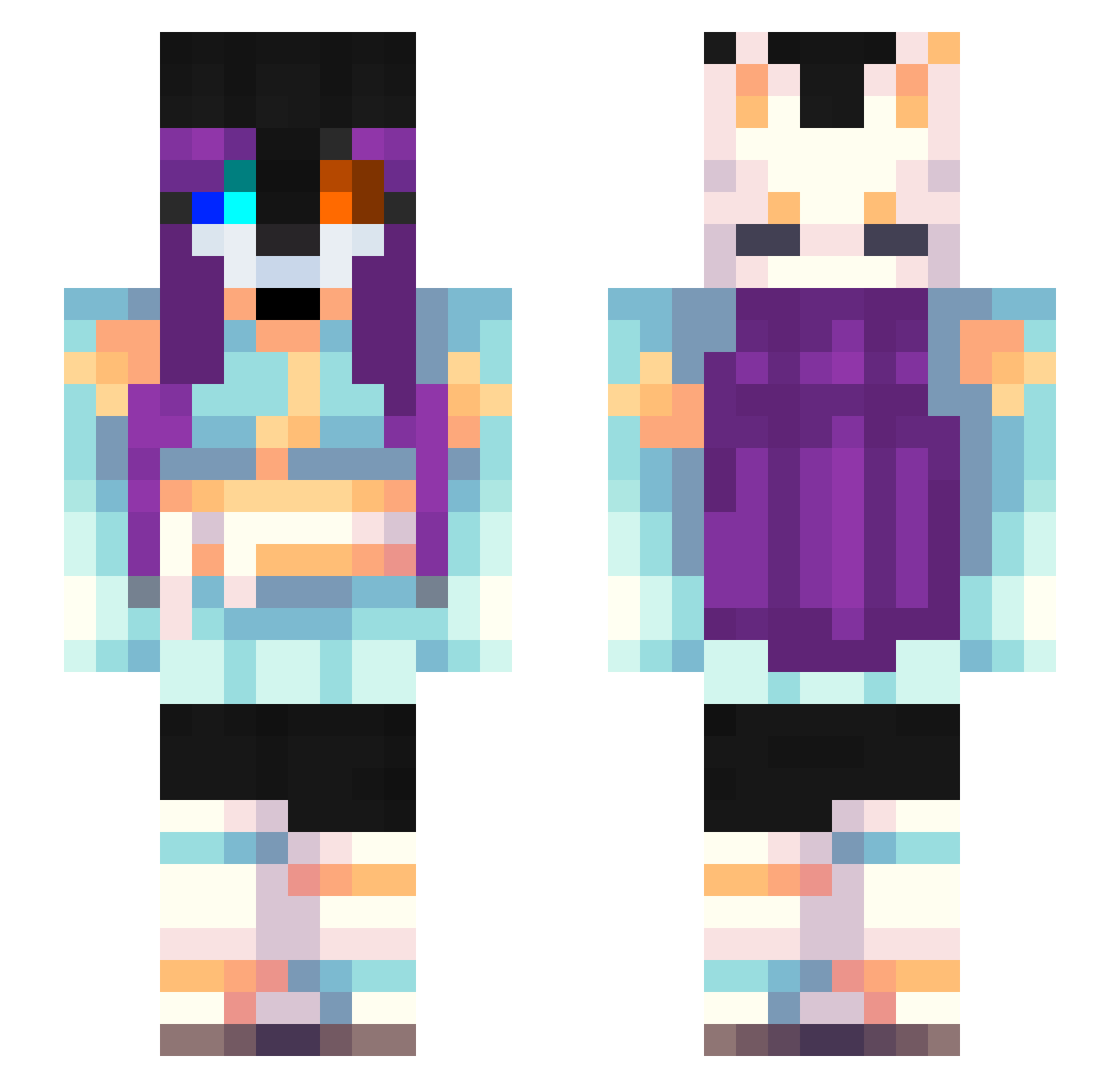 fendi051 Minecraft skin, front and back view