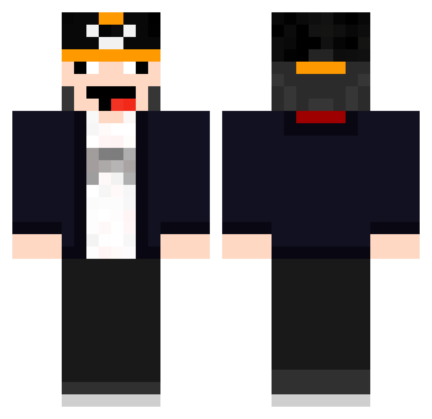 R89rayan Minecraft skin, front and back view