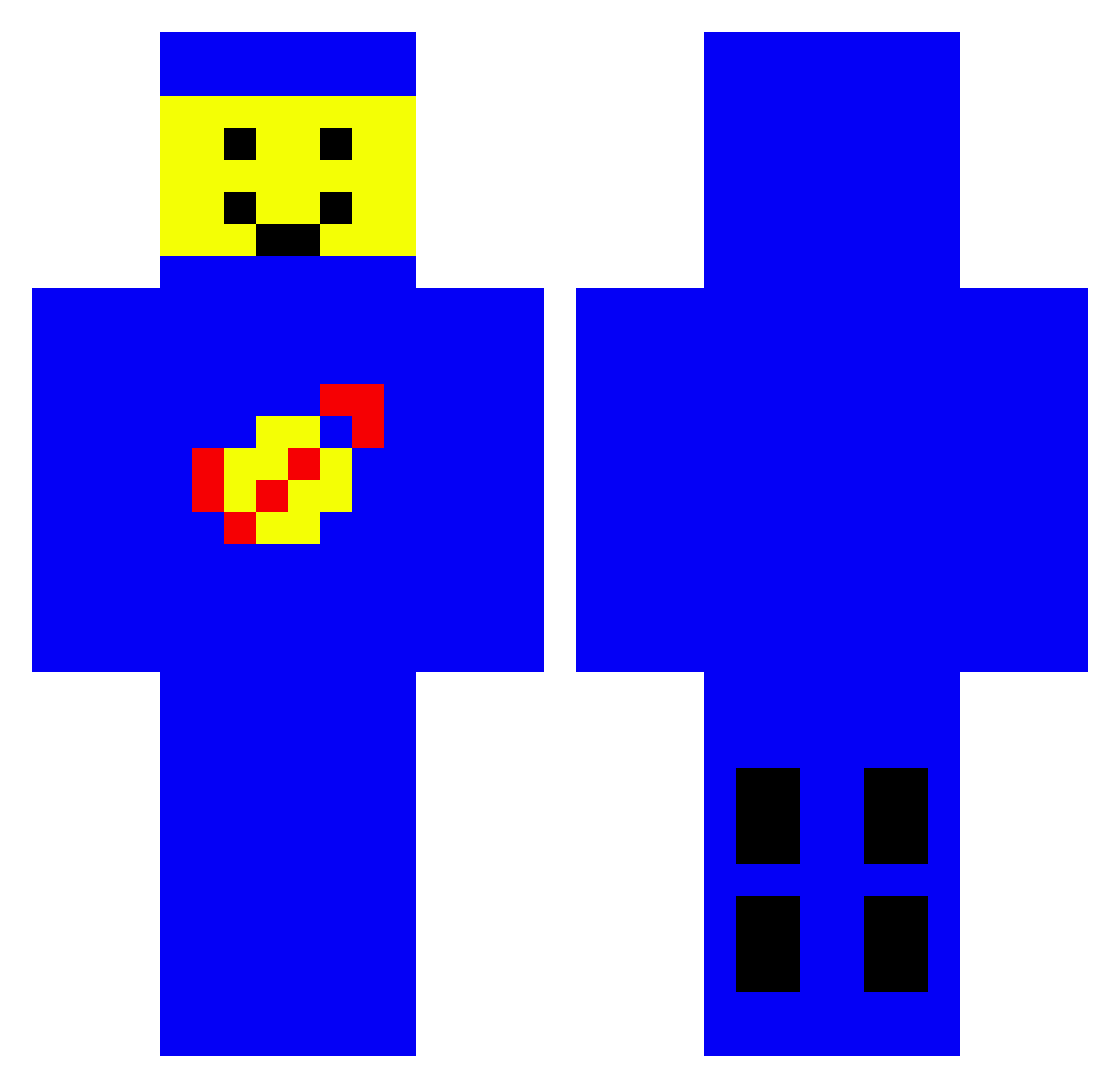 janis997 Minecraft skin, front and back view