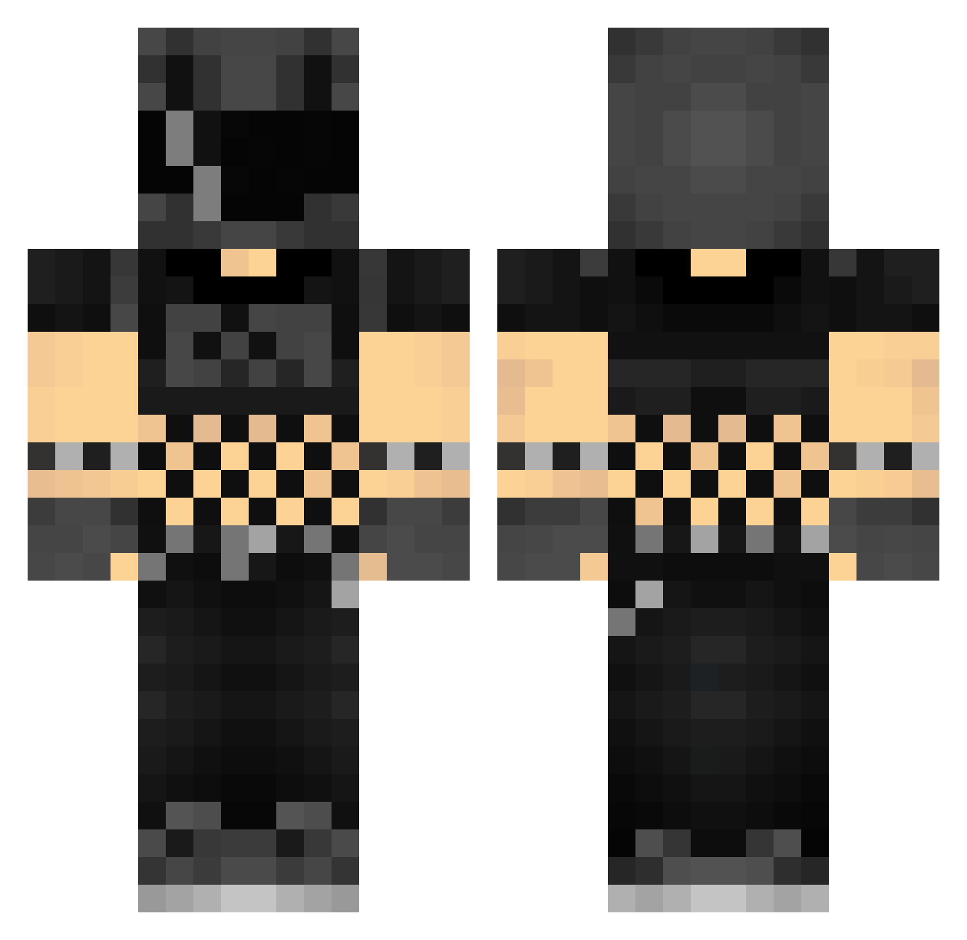 m3wy Minecraft skin, front and back view