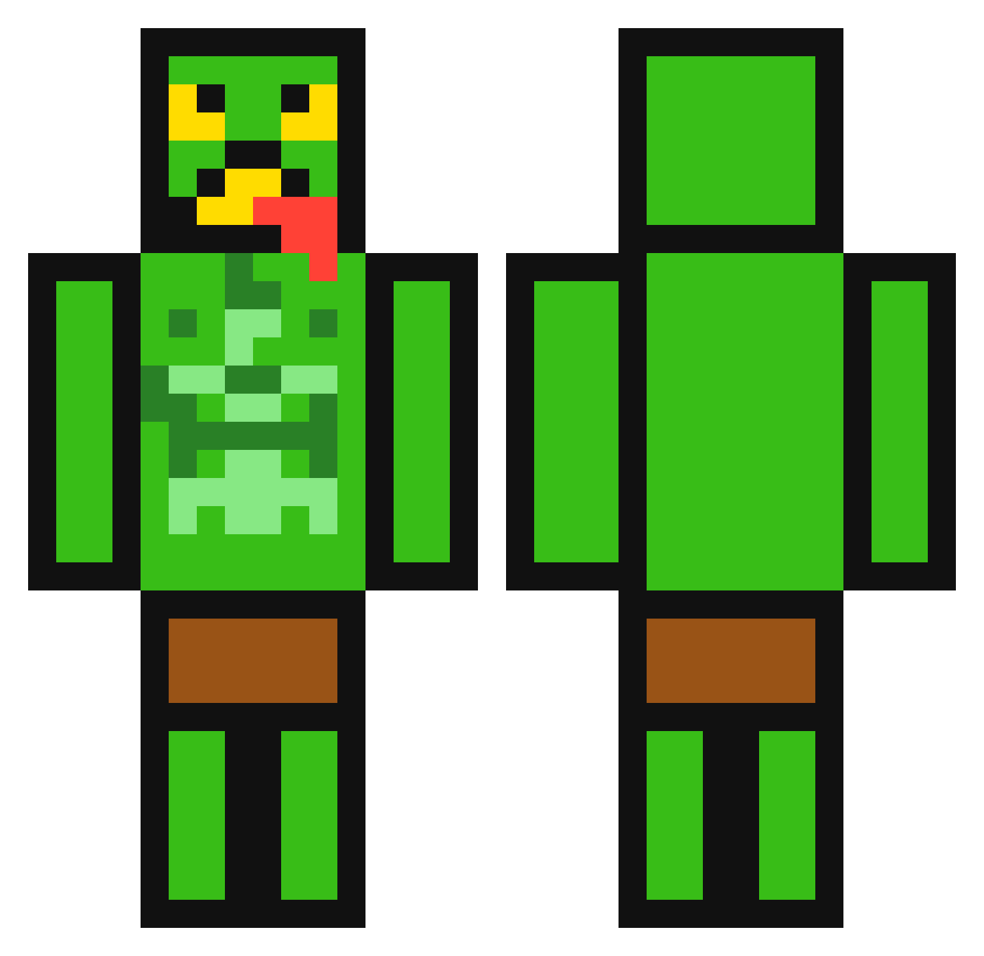 Ramnit17 Minecraft skin, front and back view