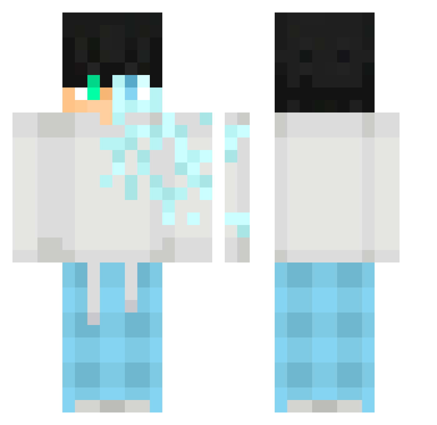 dano1ol Minecraft skin, front and back view