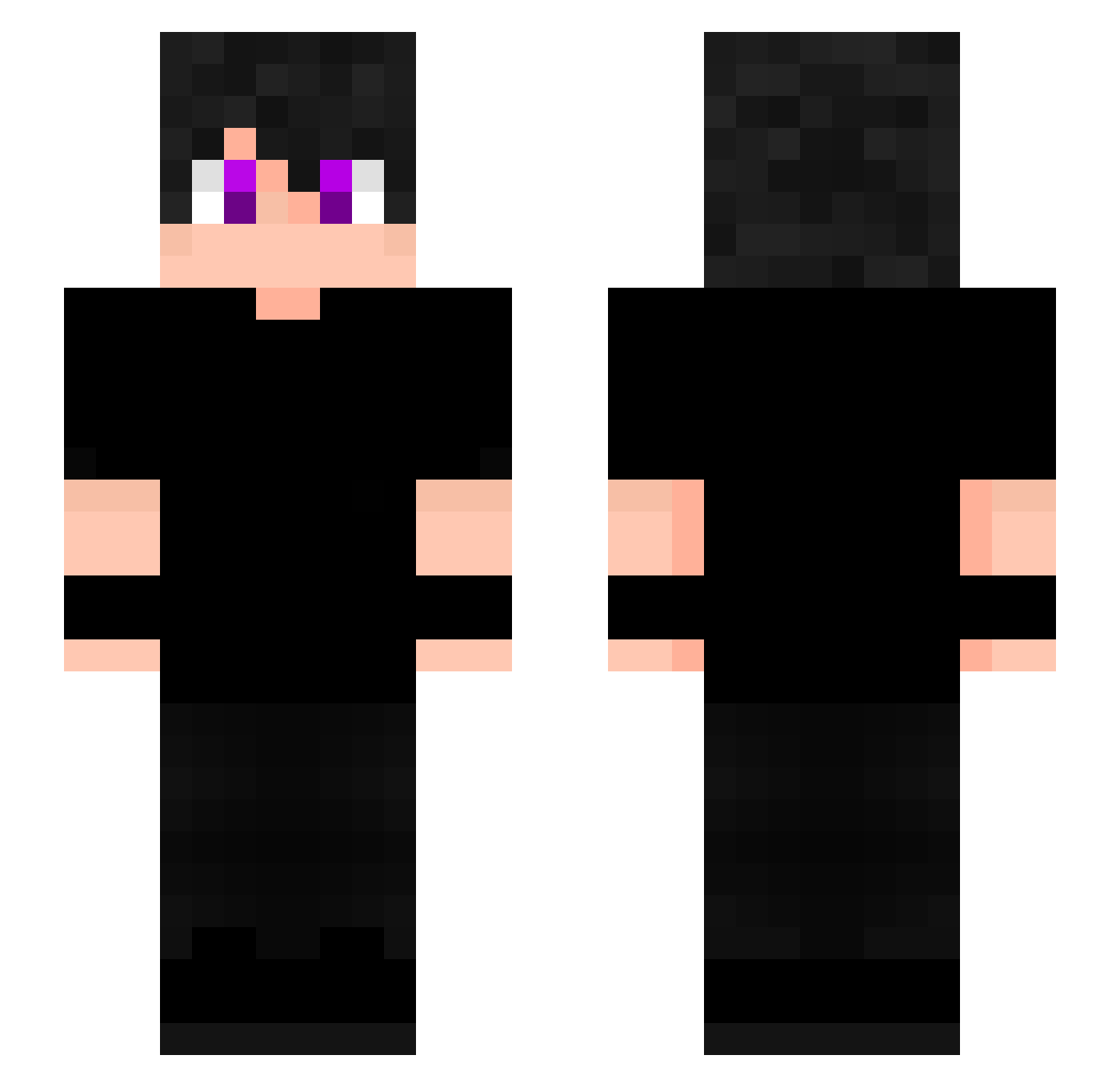 rajicaljunky0622 Minecraft skin, front and back view